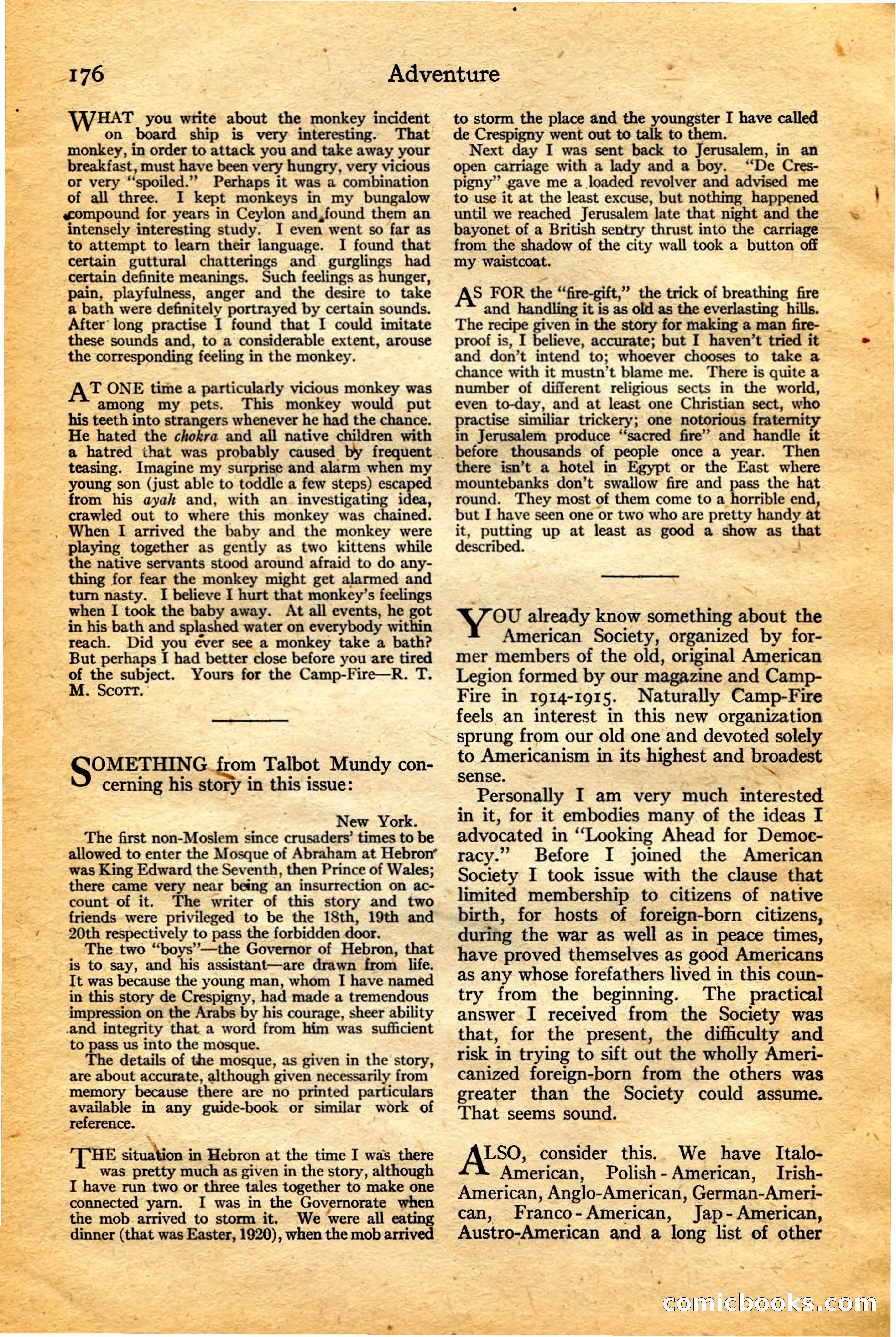 Adventure, February 20, 1922 — page 178 of 196