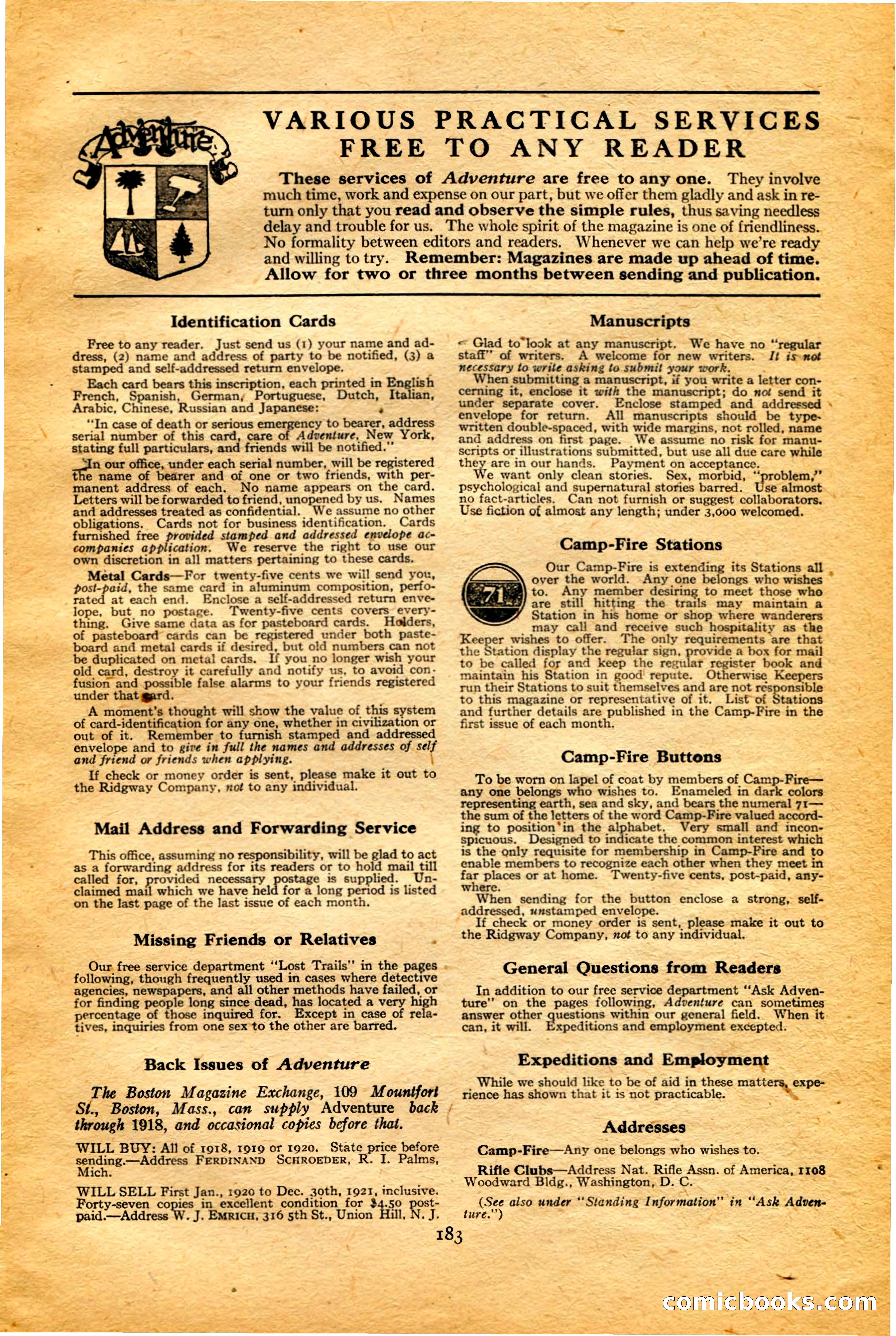 Adventure, February 20, 1922 — page 185 of 196