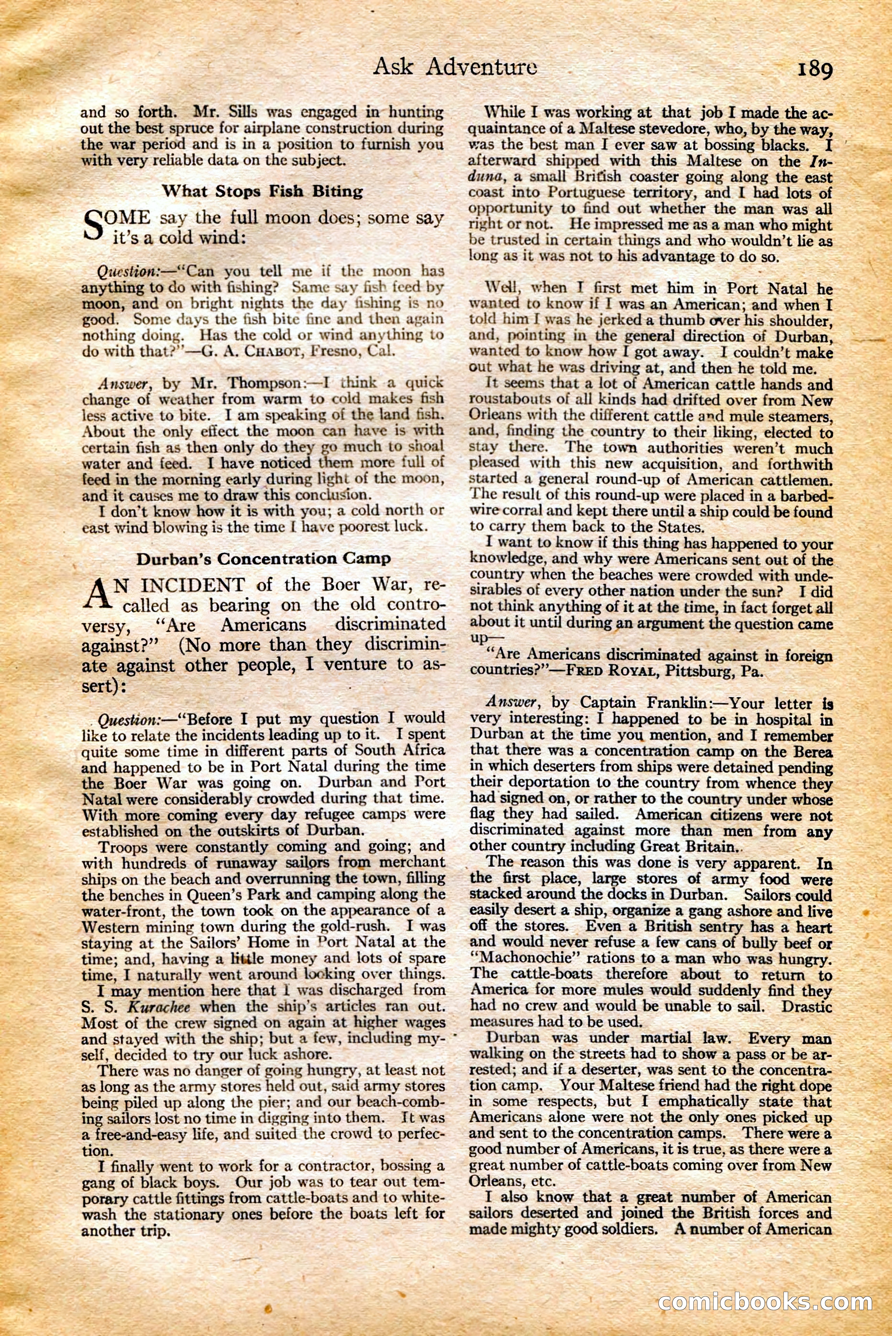 Adventure, February 20, 1922 — page 191 of 196
