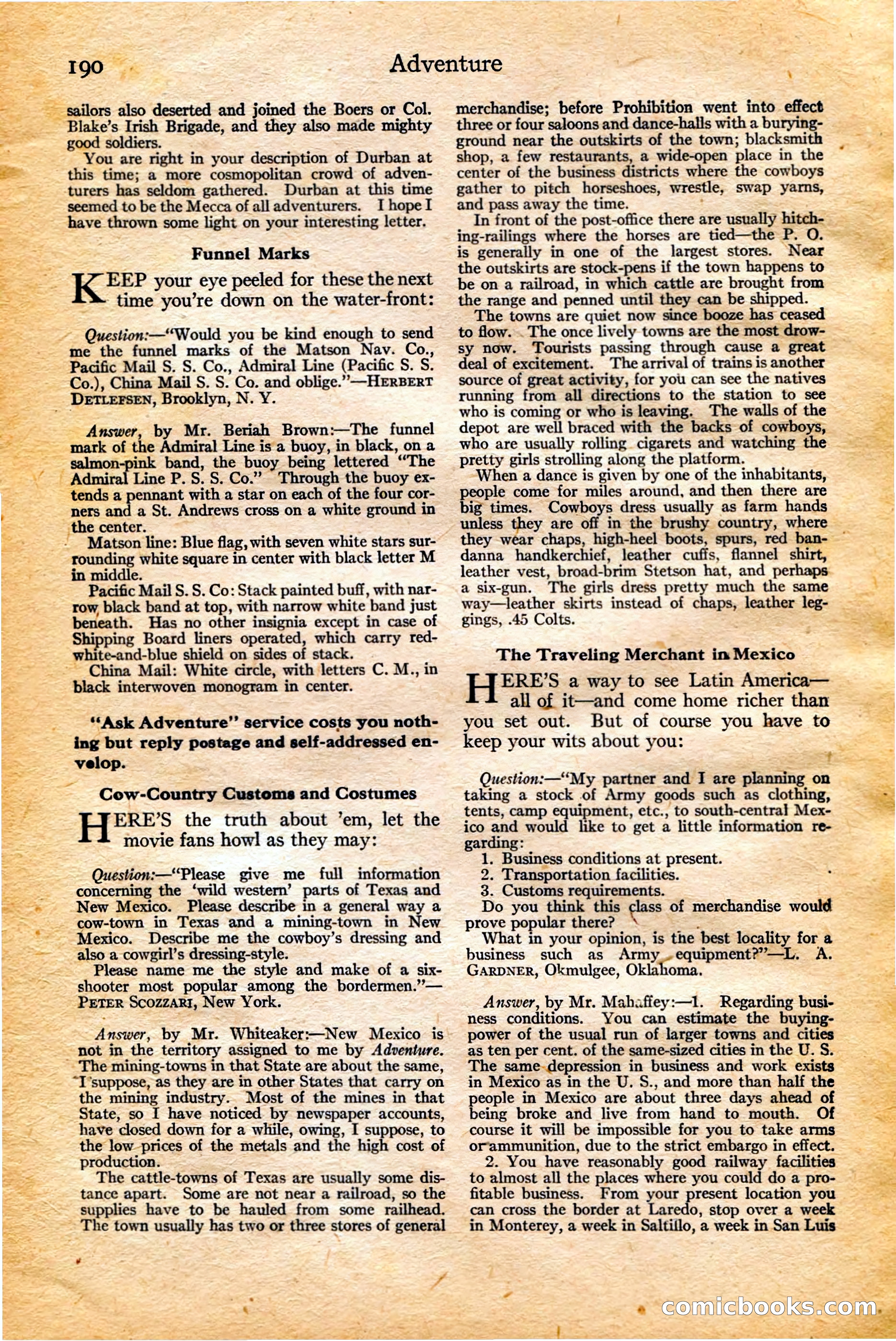 Adventure, February 20, 1922 — page 192 of 196