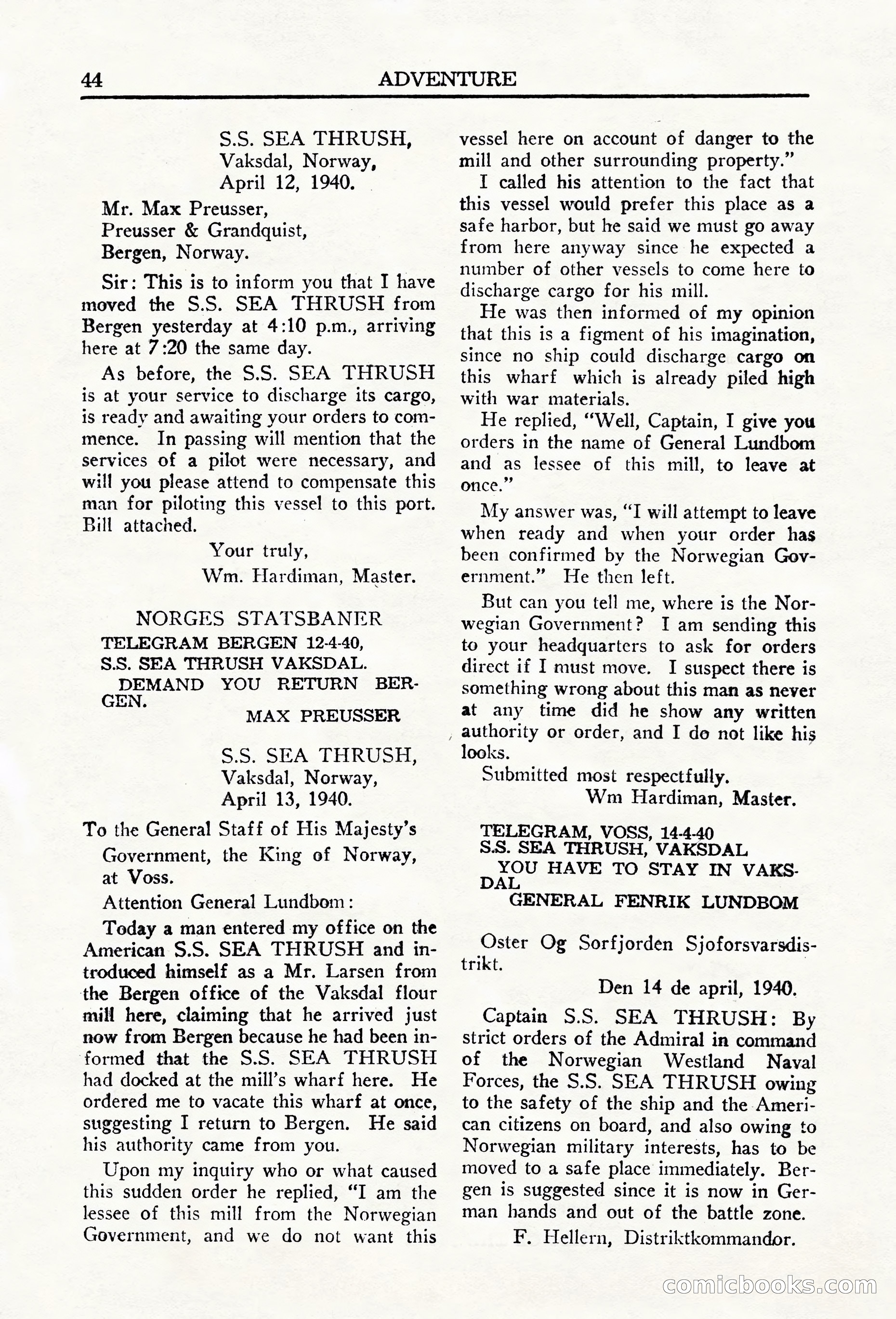 Adventure (Canada), March 1943 — page 46 of 116