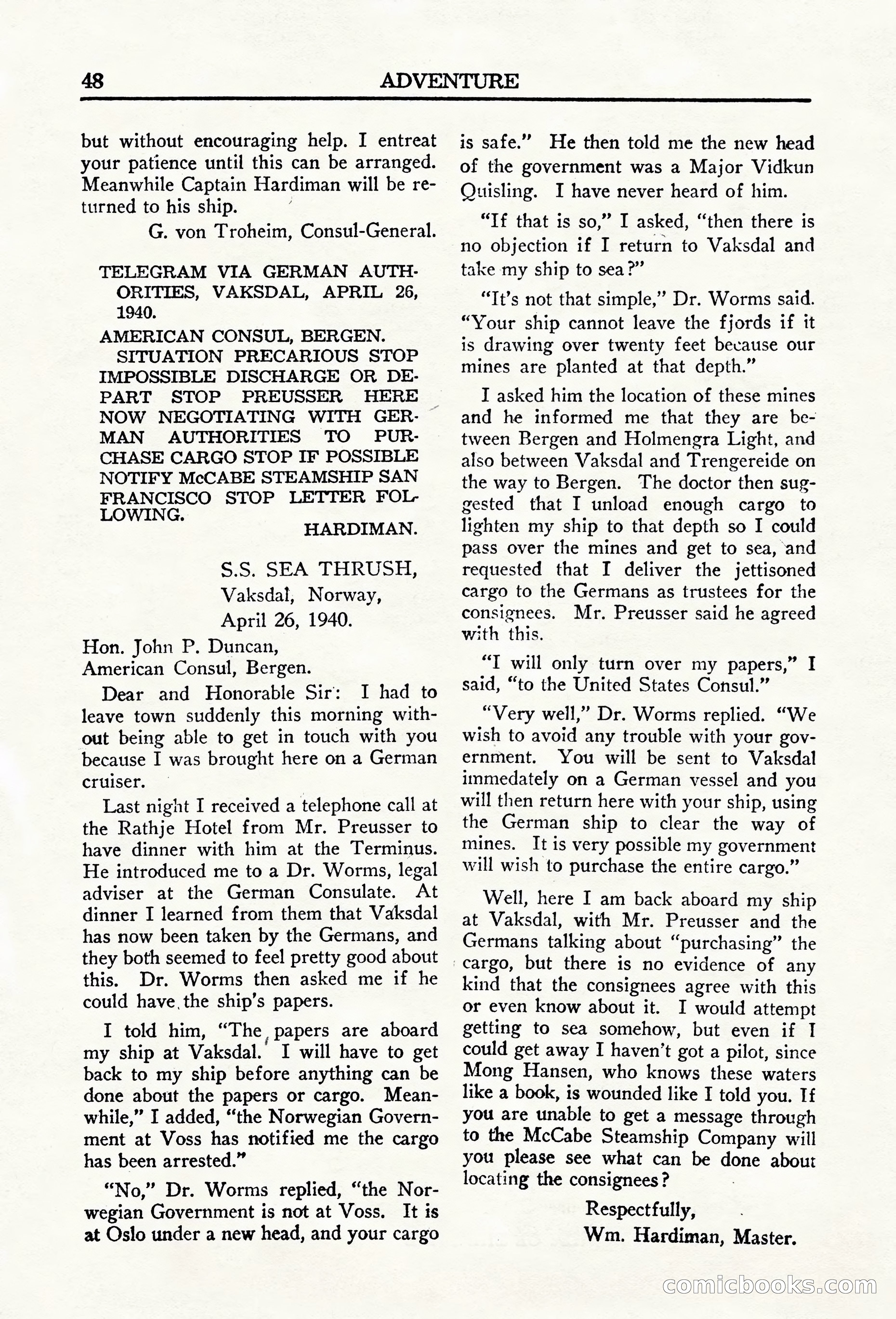 Adventure (Canada), March 1943 — page 50 of 116