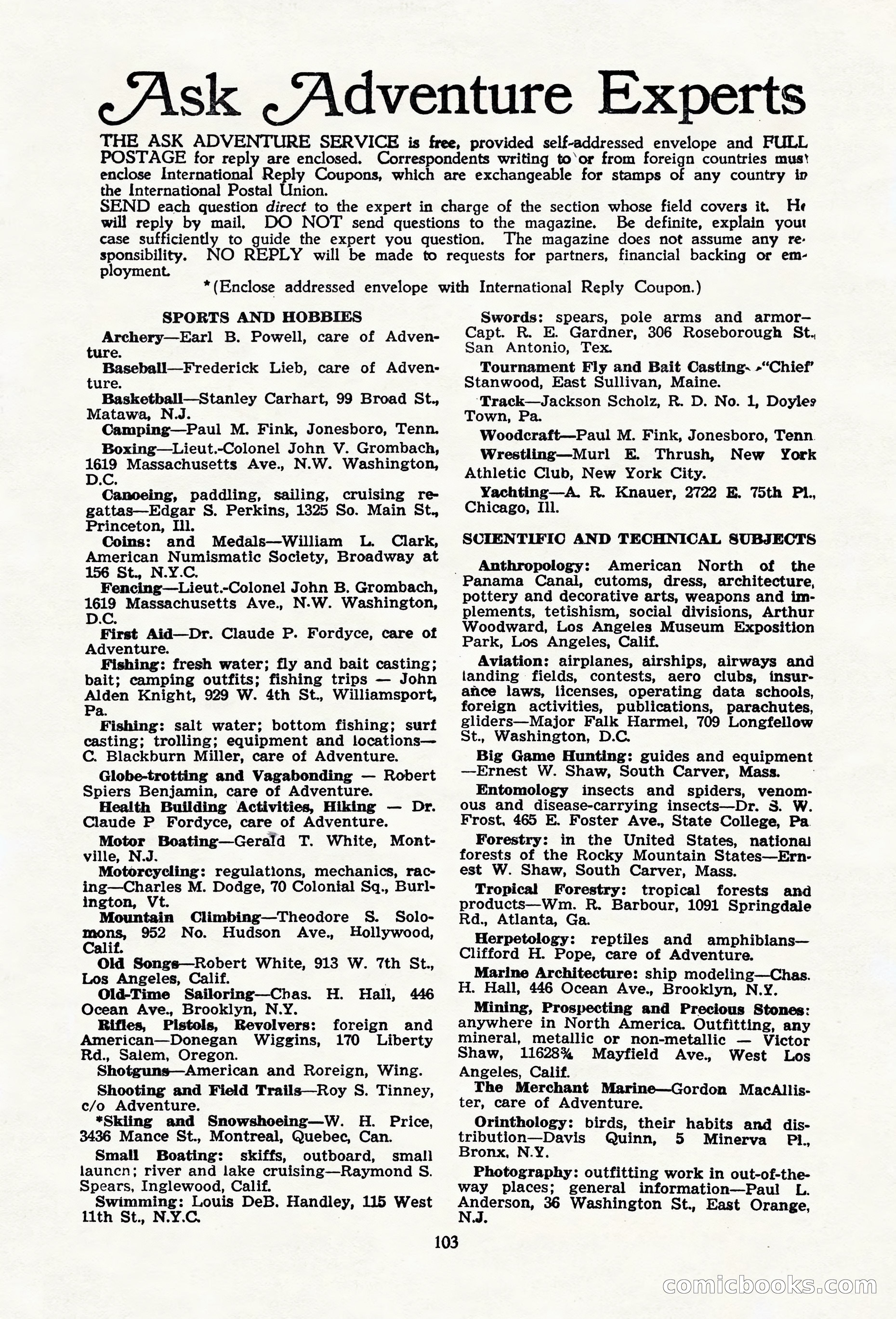 Adventure (Canada), March 1943 — page 105 of 116
