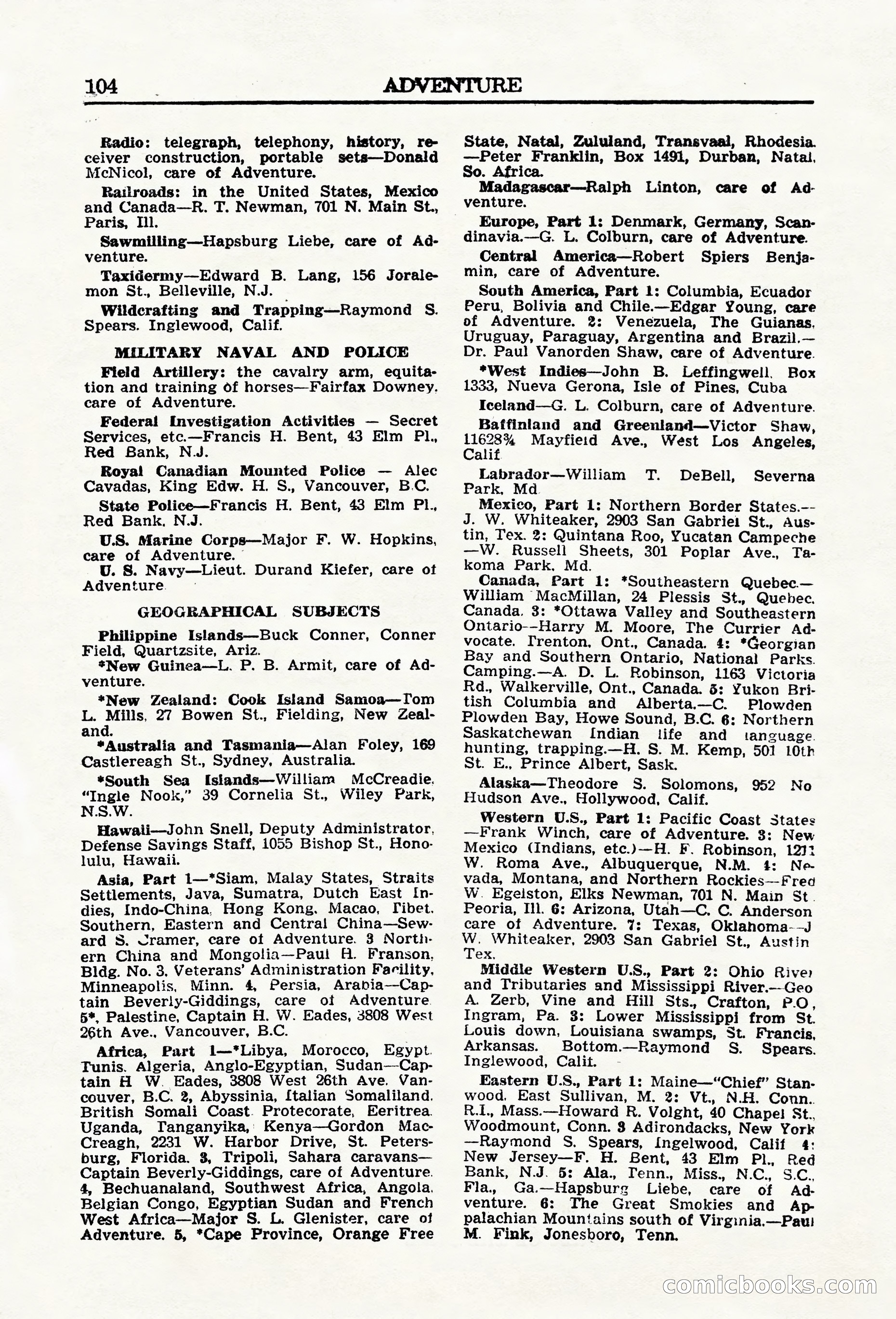 Adventure (Canada), March 1943 — page 106 of 116