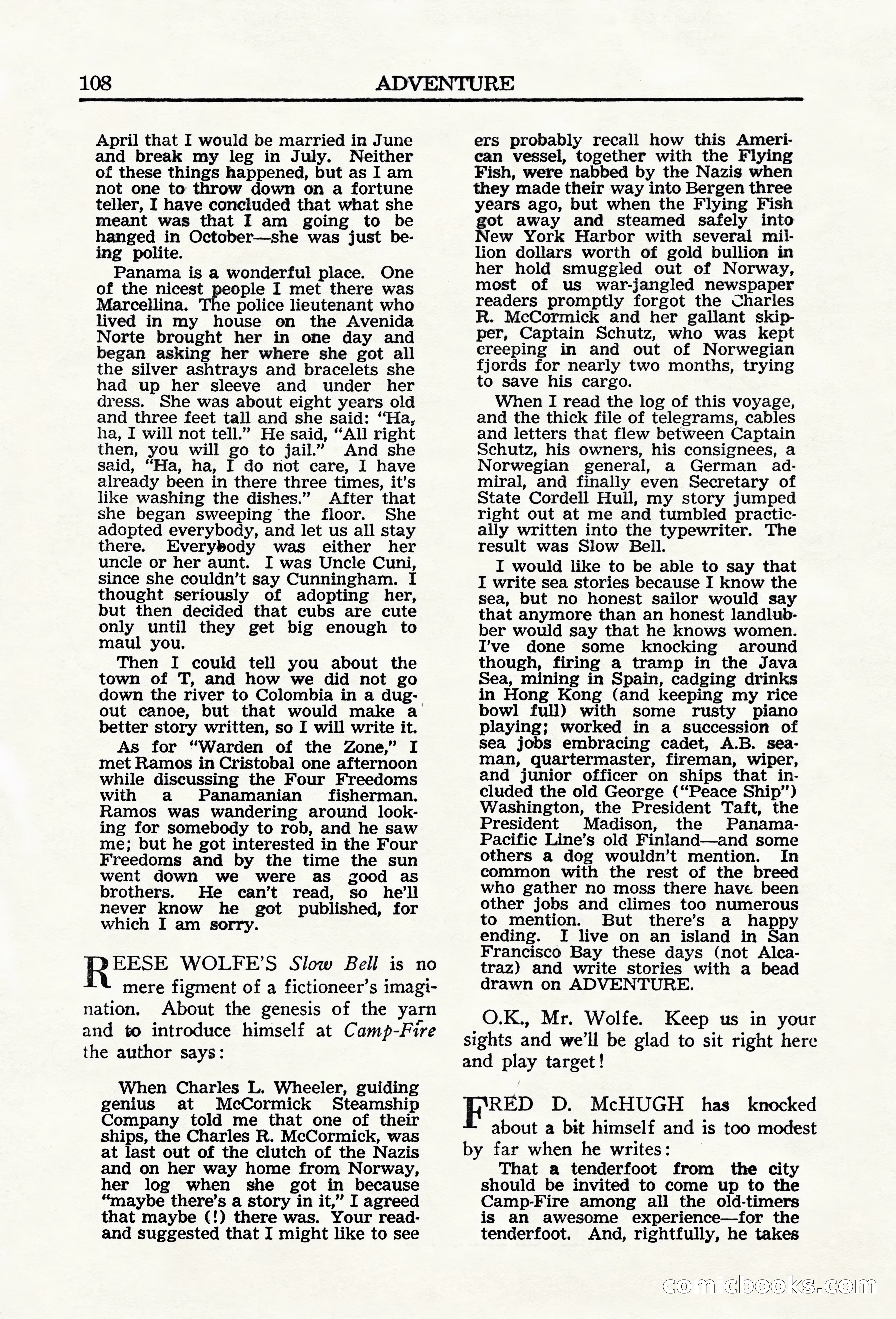 Adventure (Canada), March 1943 — page 110 of 116