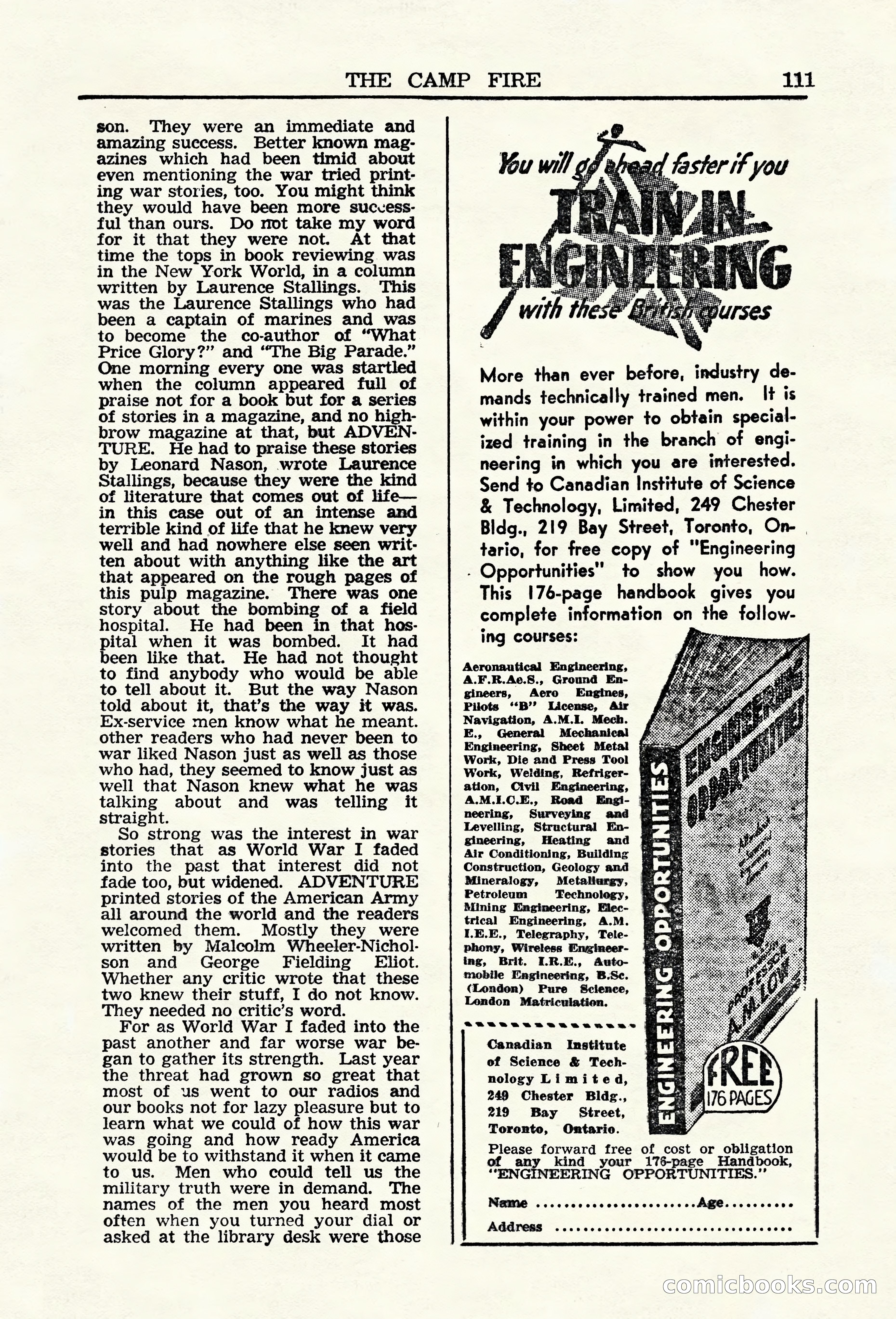 Adventure (Canada), March 1943 — page 113 of 116