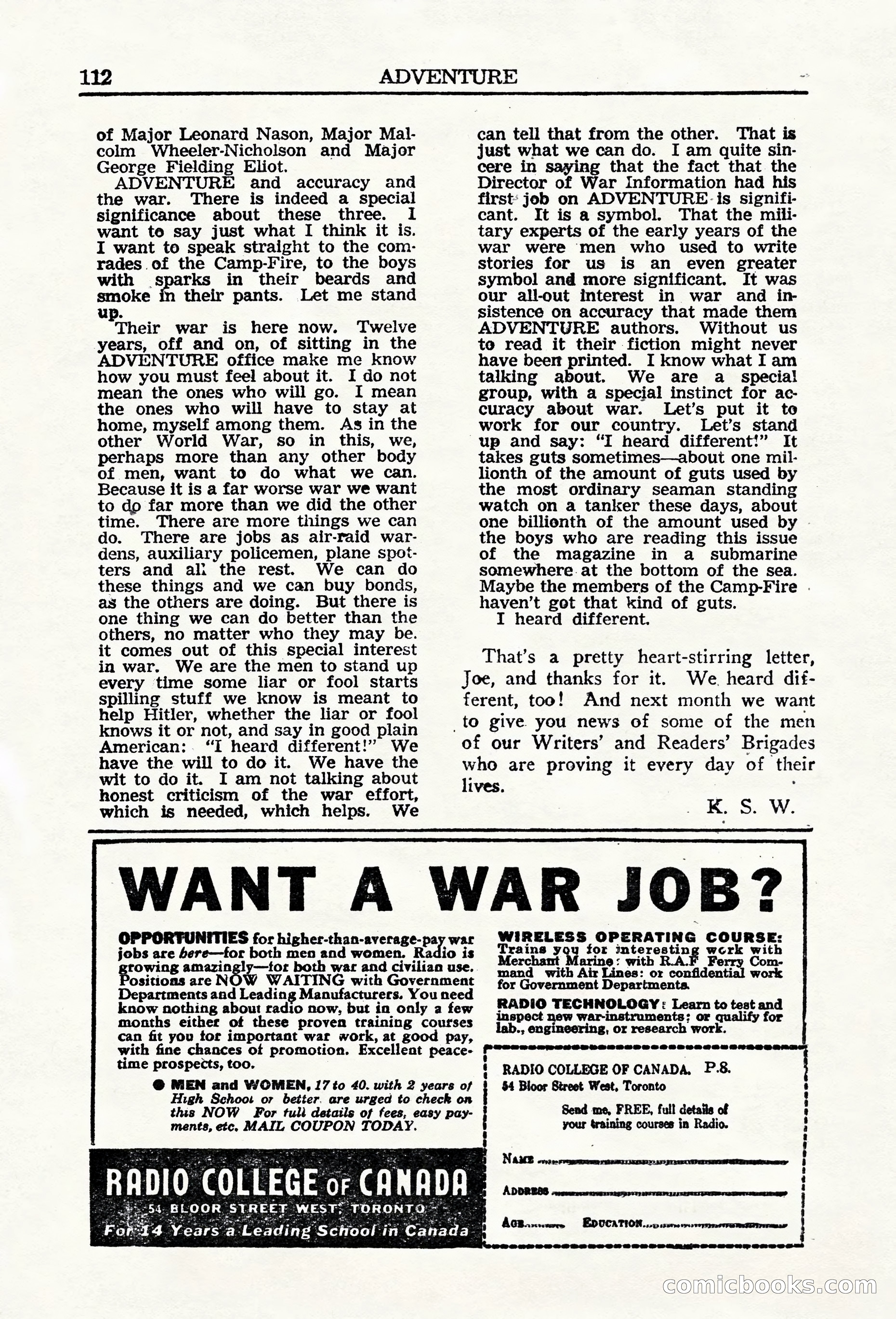 Adventure (Canada), March 1943 — page 114 of 116