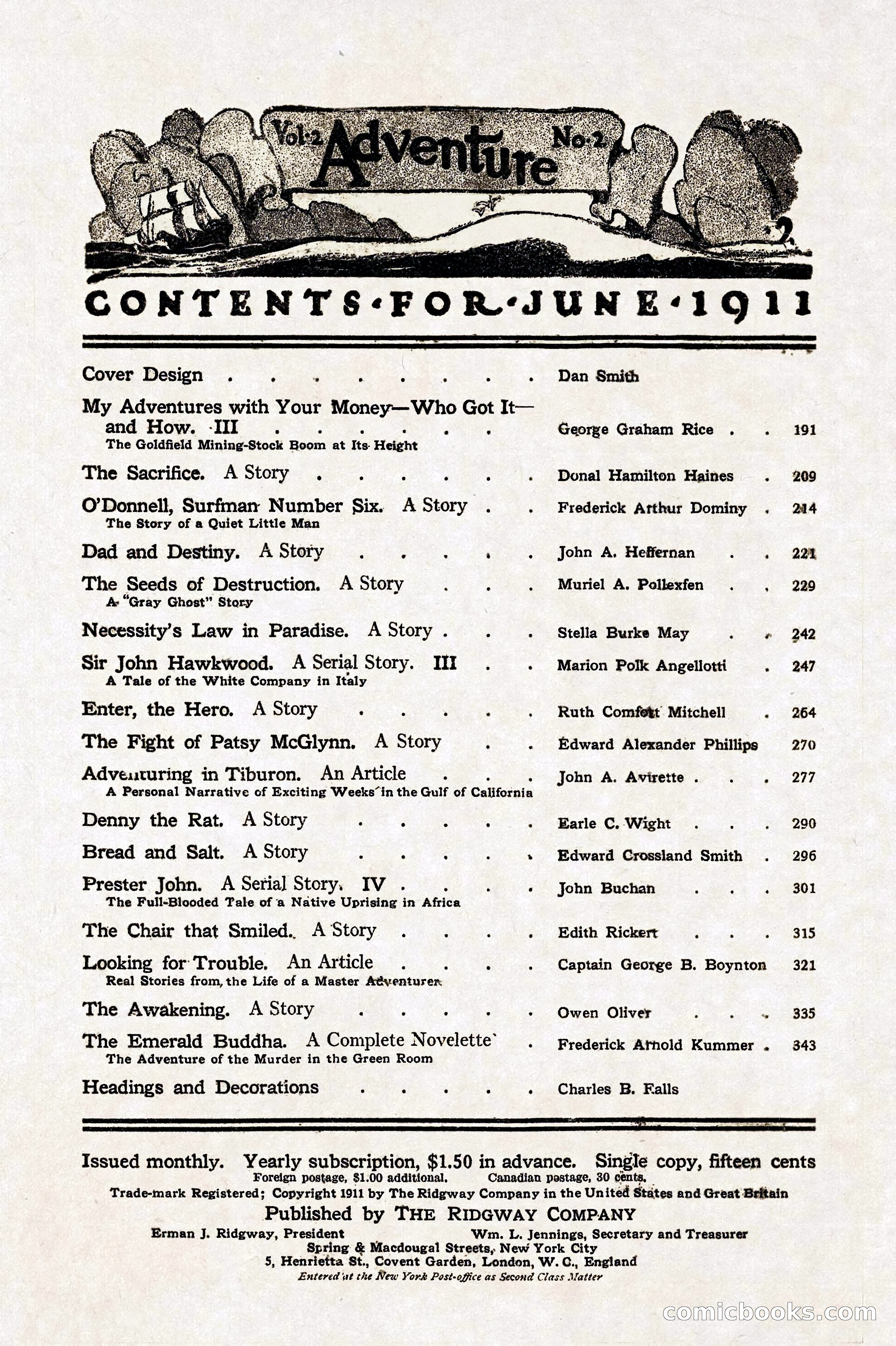 Adventure, June 1911 — page 3 of 196