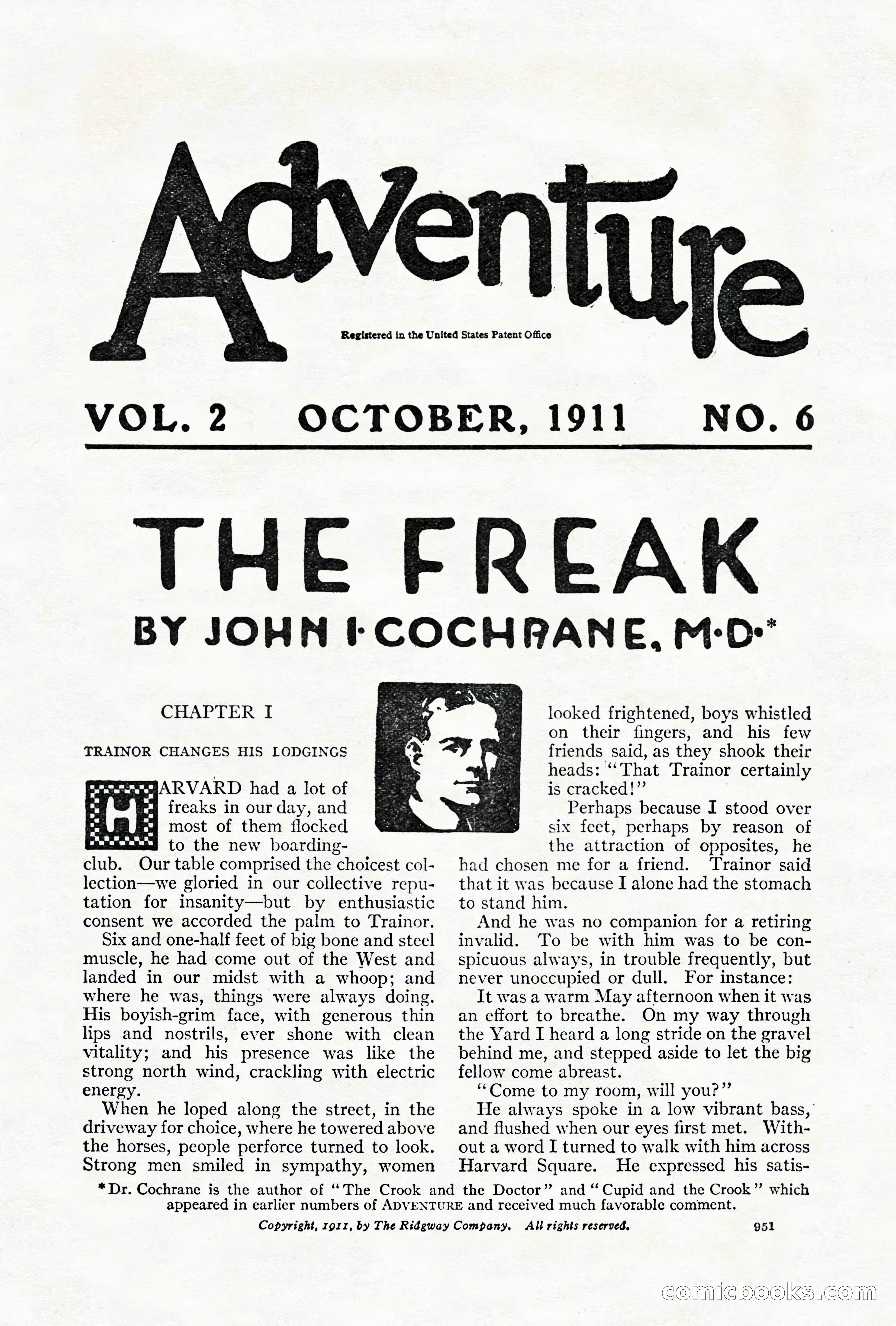 Adventure Magazine Cover, October 1911 — page 5 of 196