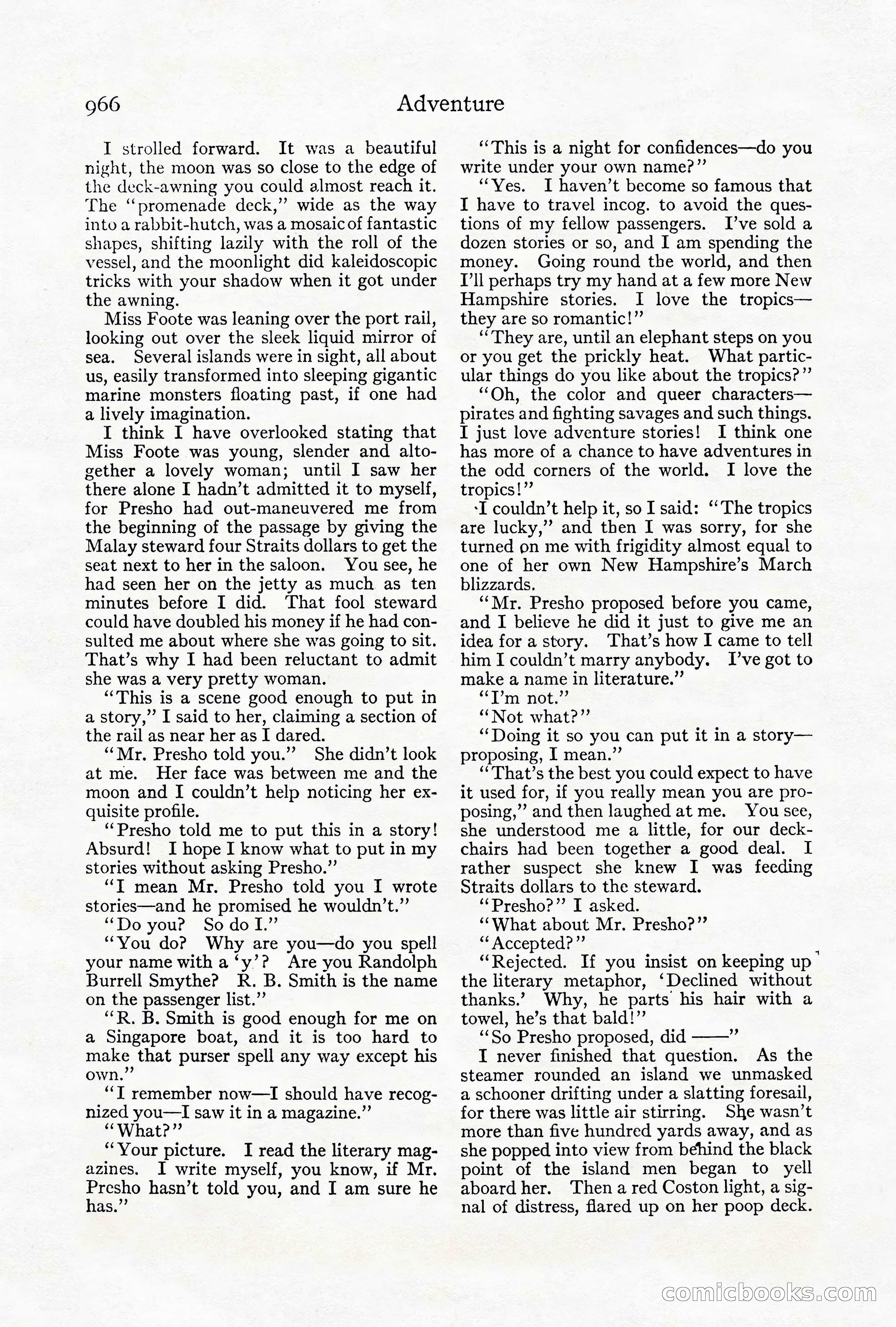 Adventure Magazine Cover, October 1911 — page 20 of 196