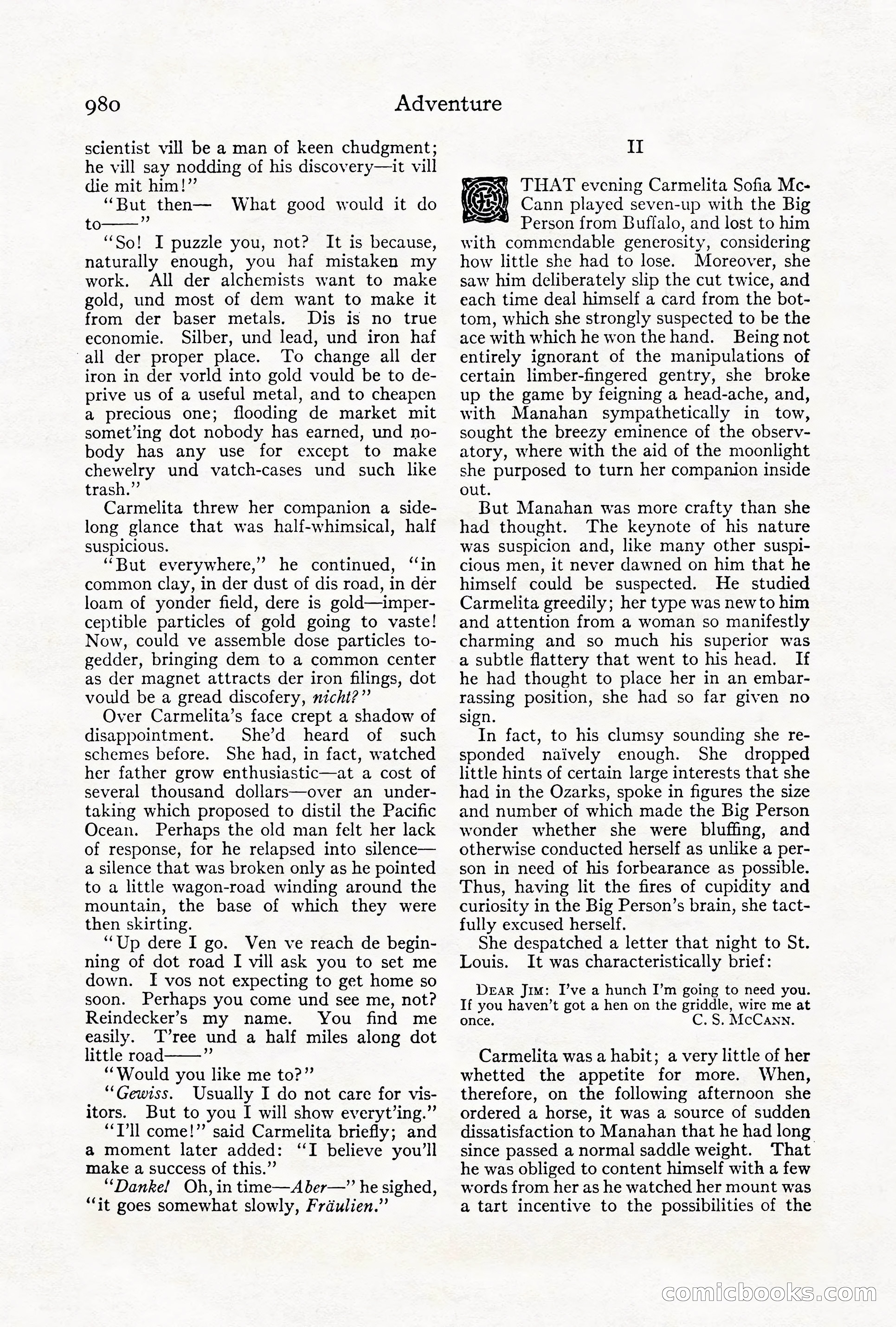 Adventure Magazine Cover, October 1911 — page 34 of 196