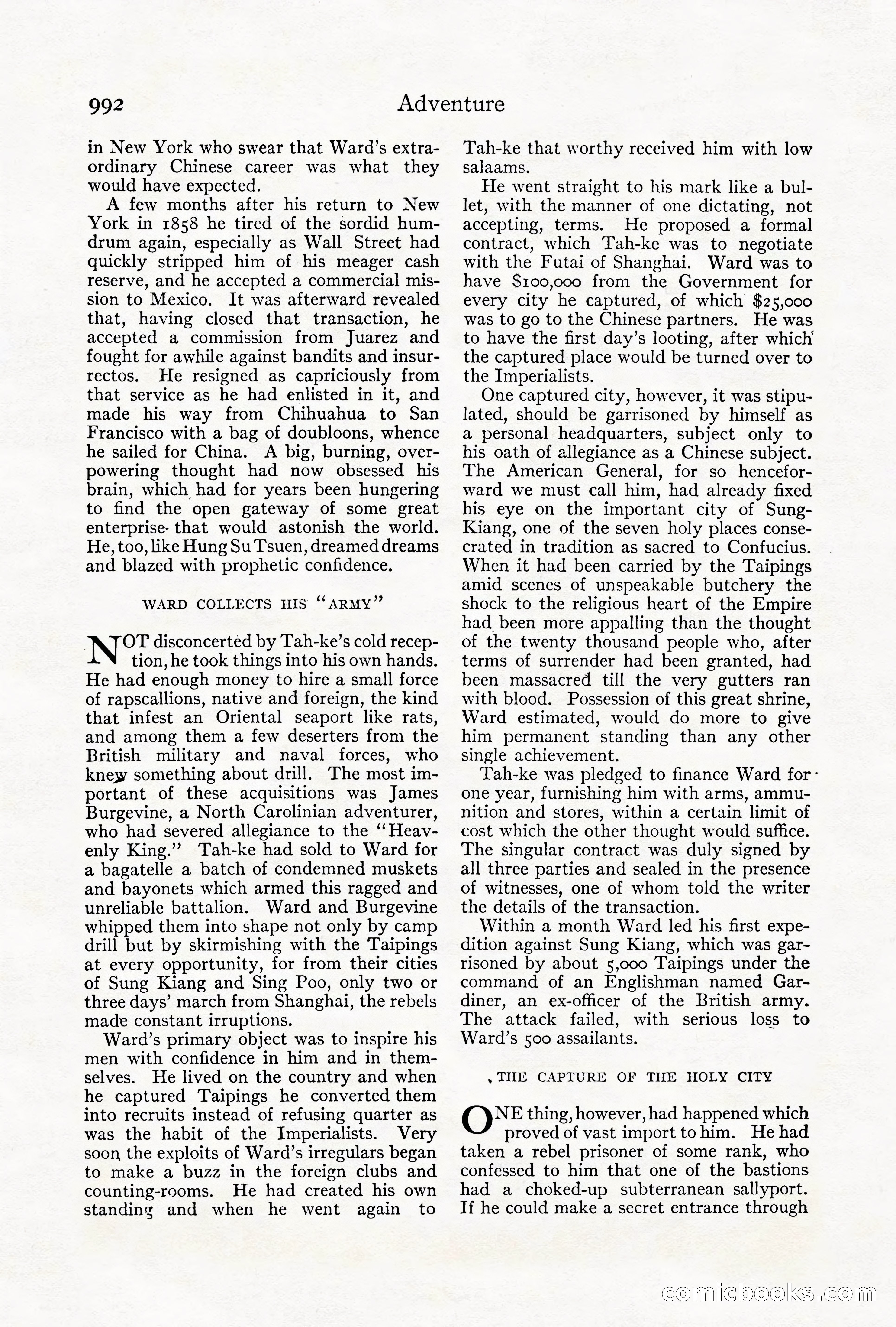 Adventure Magazine Cover, October 1911 — page 46 of 196