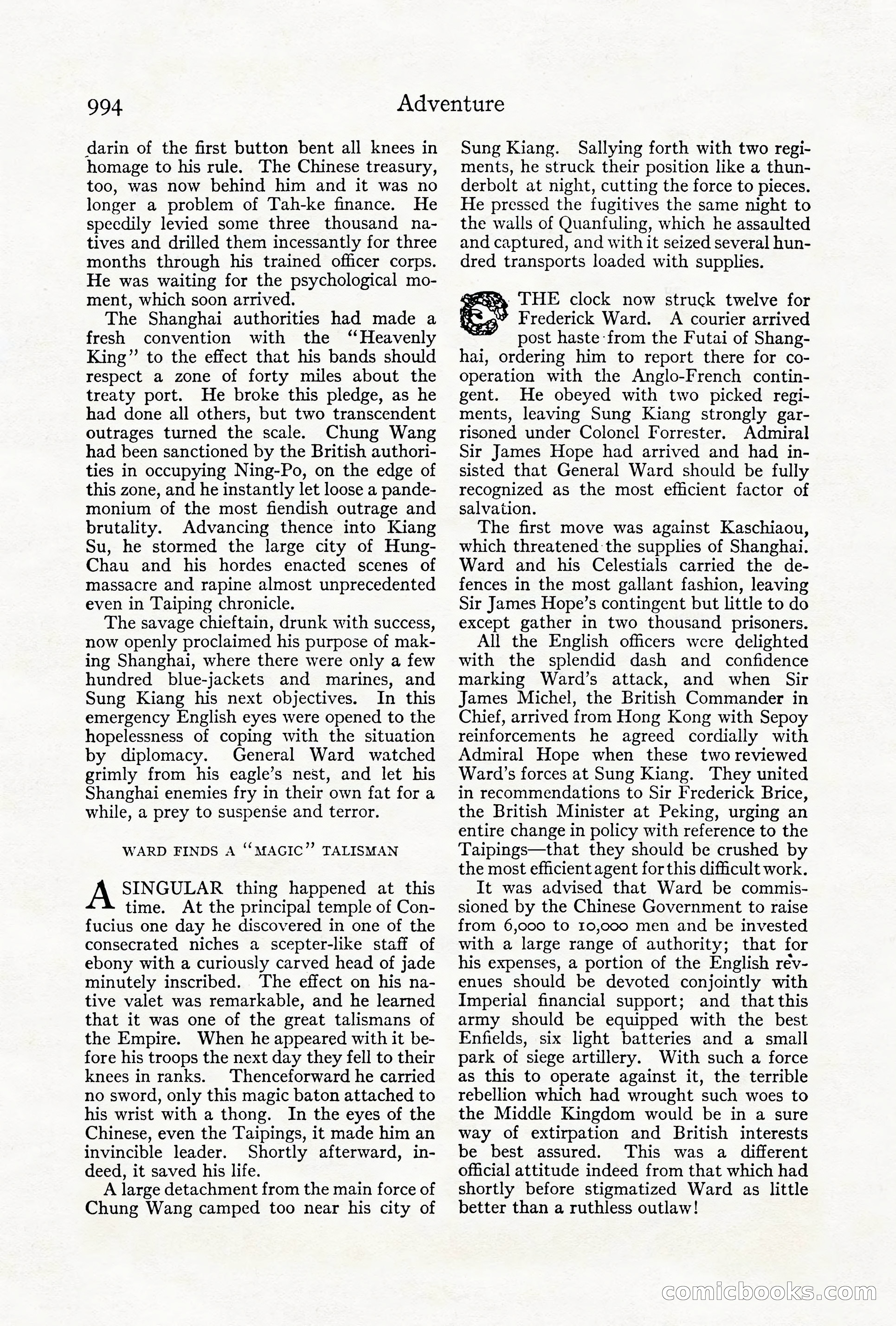 Adventure Magazine Cover, October 1911 — page 48 of 196