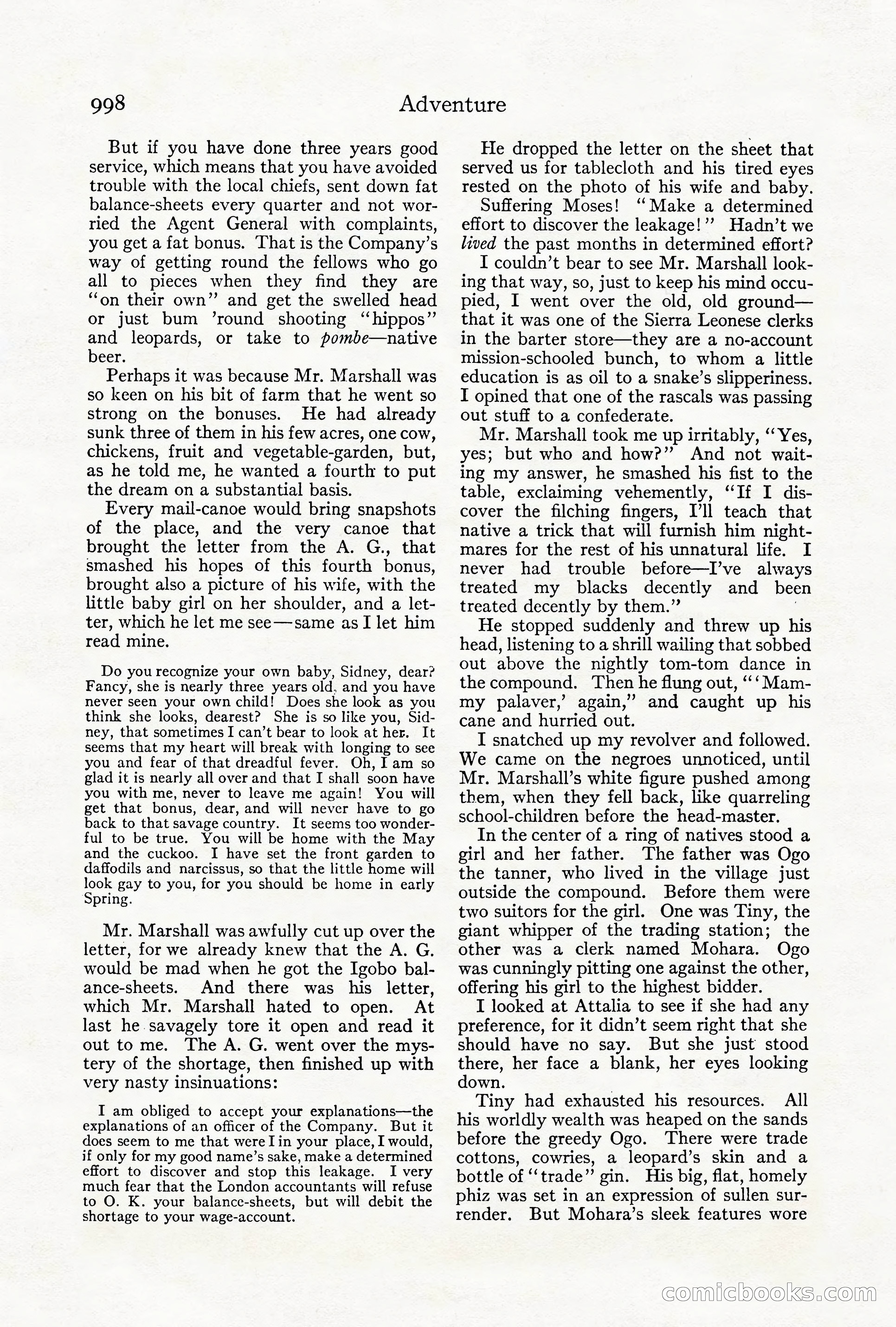 Adventure Magazine Cover, October 1911 — page 52 of 196