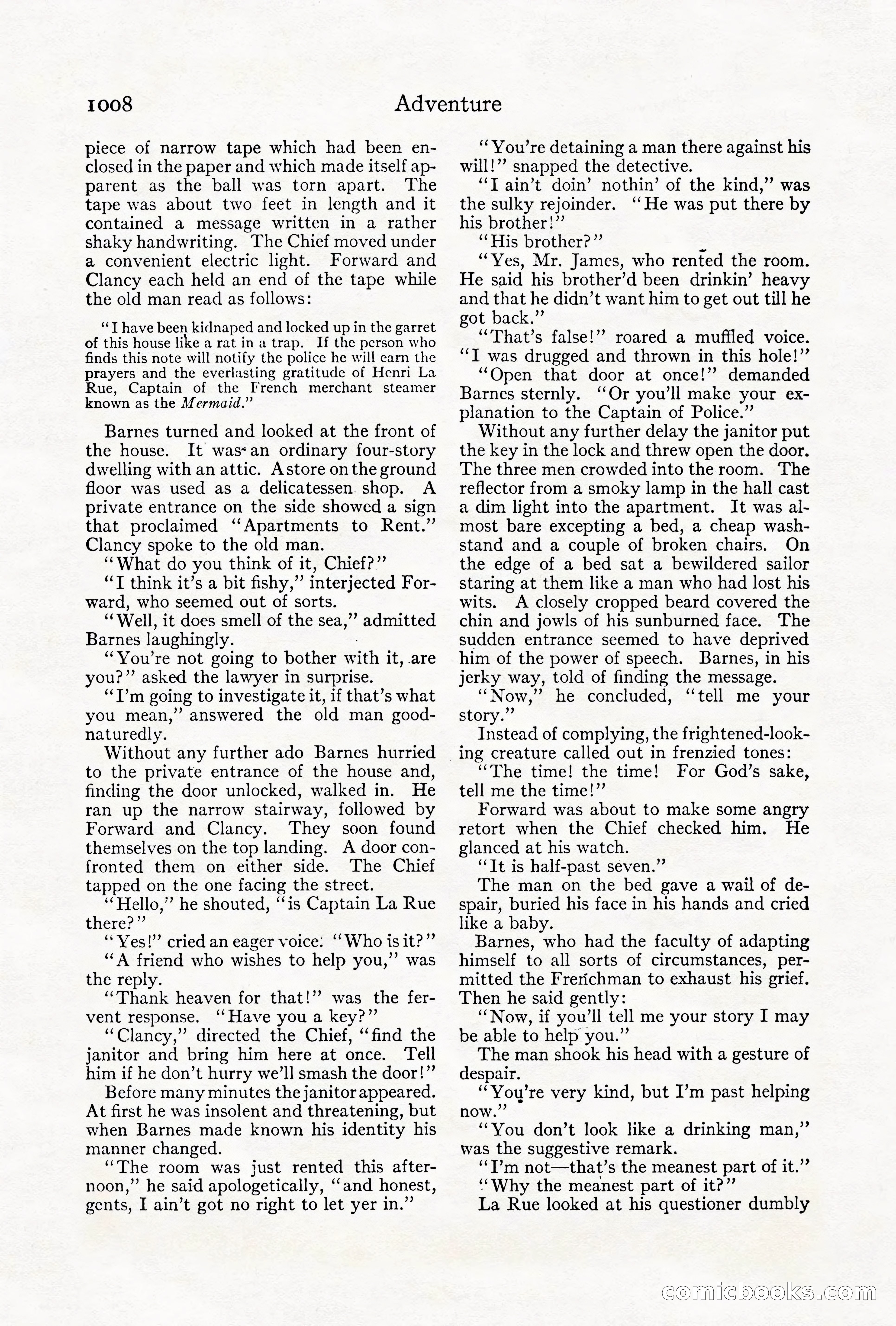 Adventure Magazine Cover, October 1911 — page 62 of 196