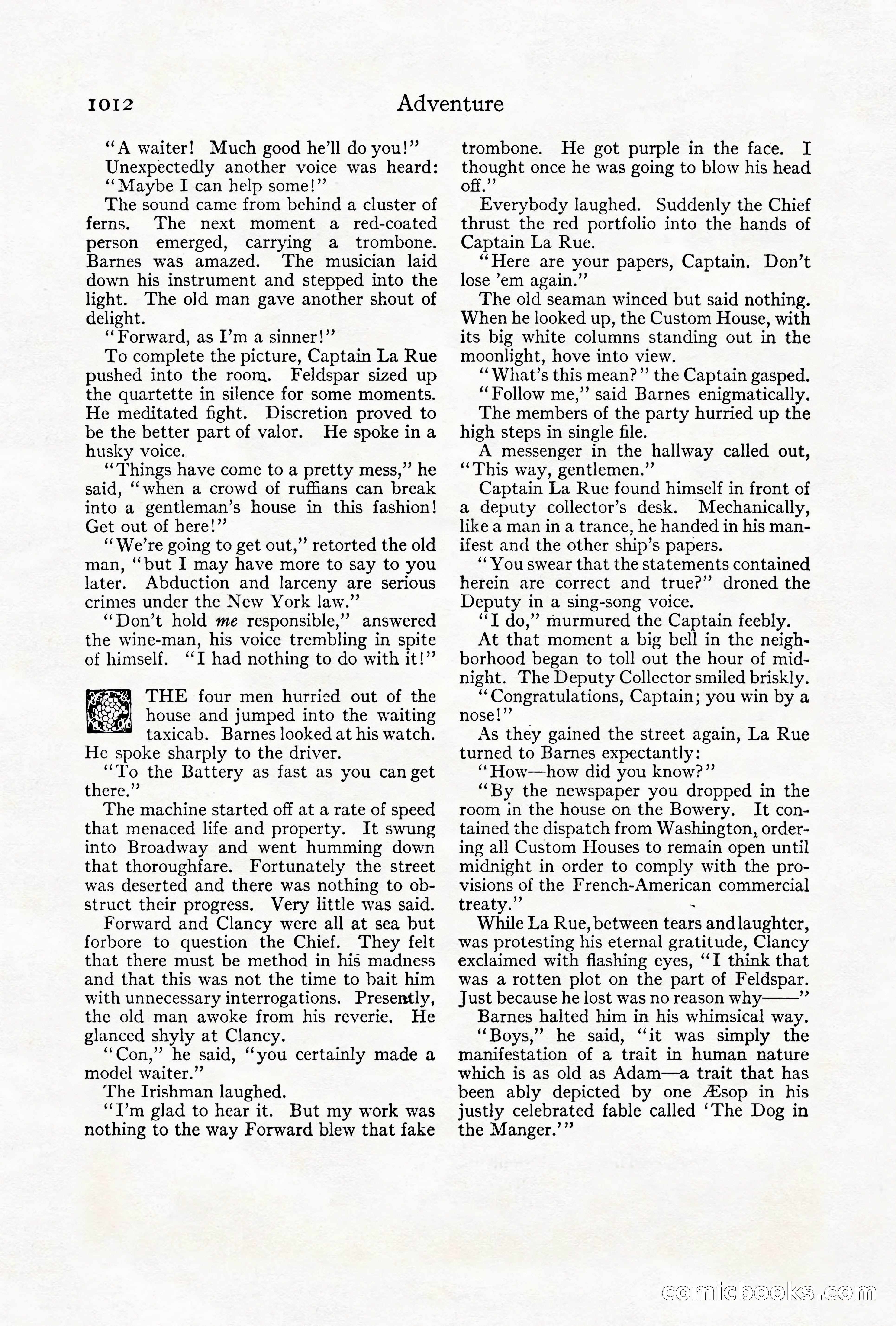 Adventure Magazine Cover, October 1911 — page 66 of 196