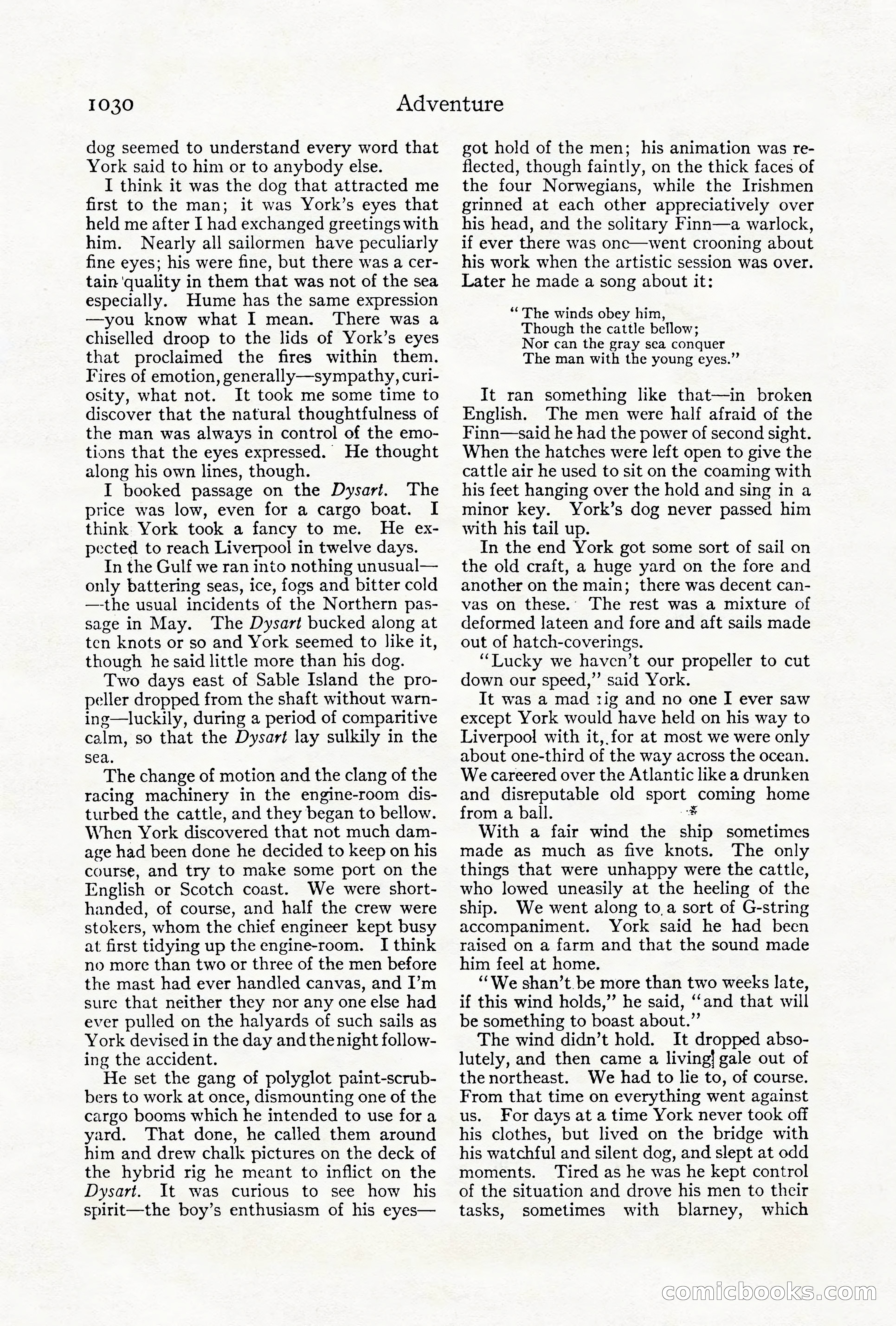 Adventure Magazine Cover, October 1911 — page 84 of 196