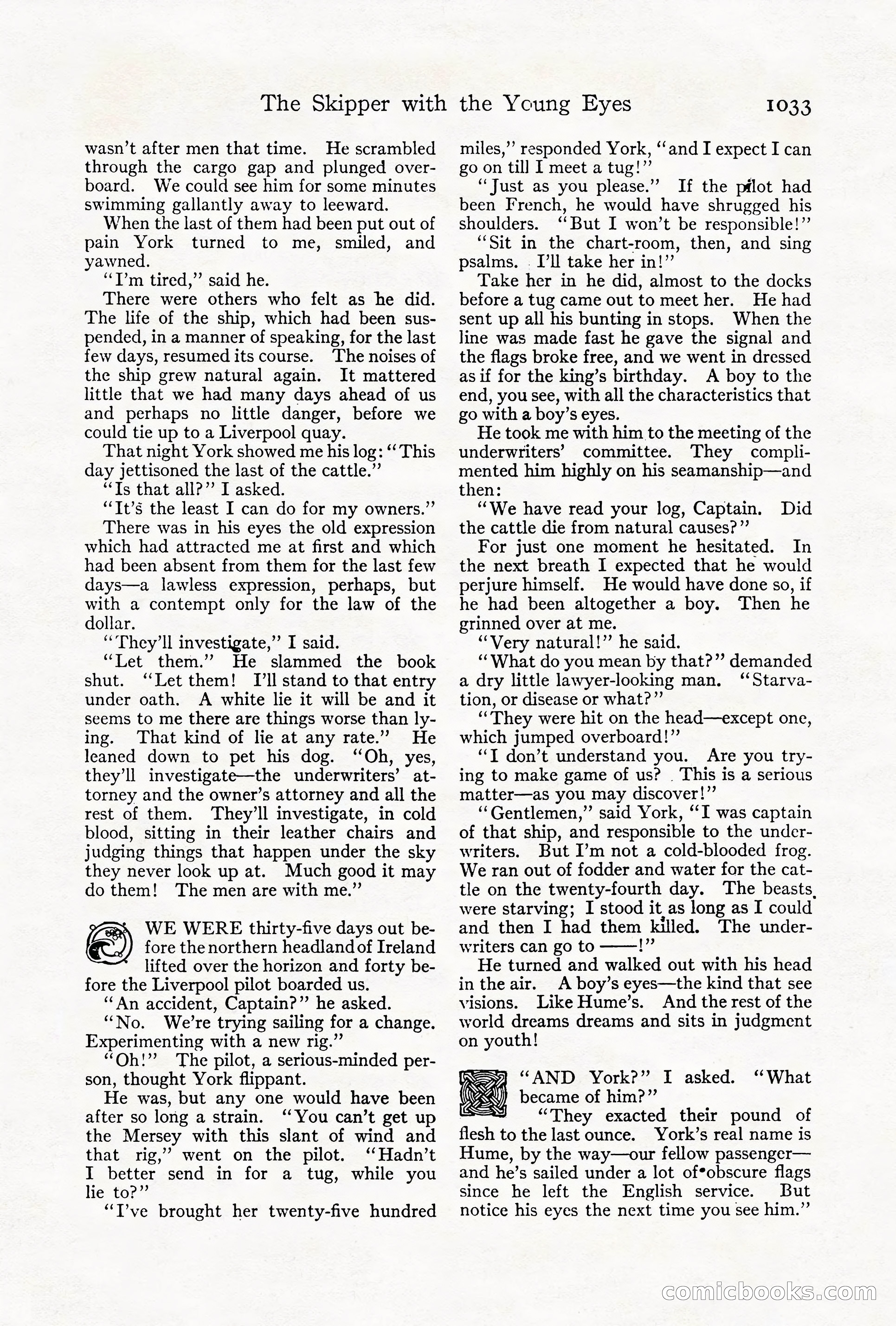 Adventure Magazine Cover, October 1911 — page 87 of 196