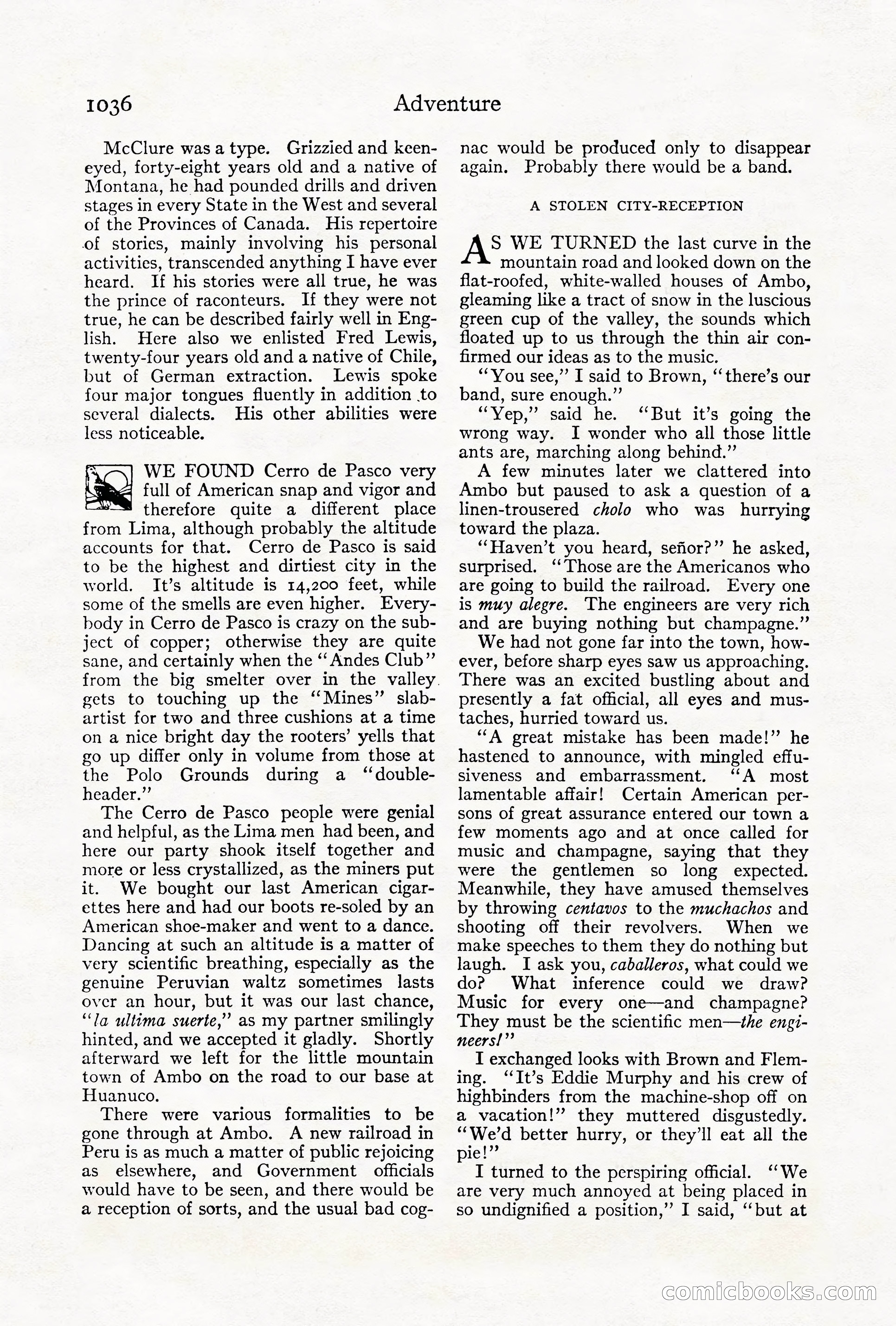 Adventure Magazine Cover, October 1911 — page 90 of 196