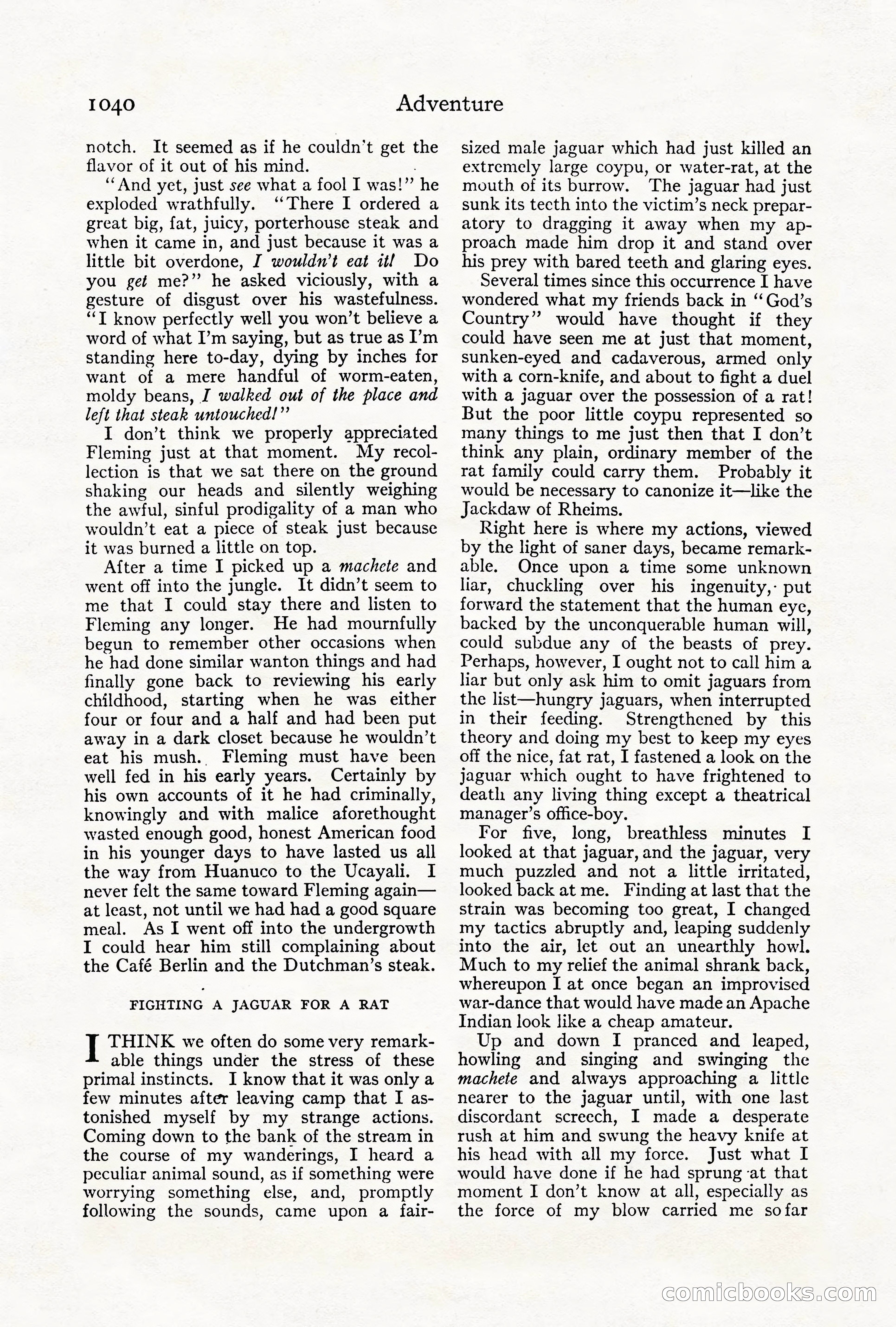 Adventure Magazine Cover, October 1911 — page 94 of 196