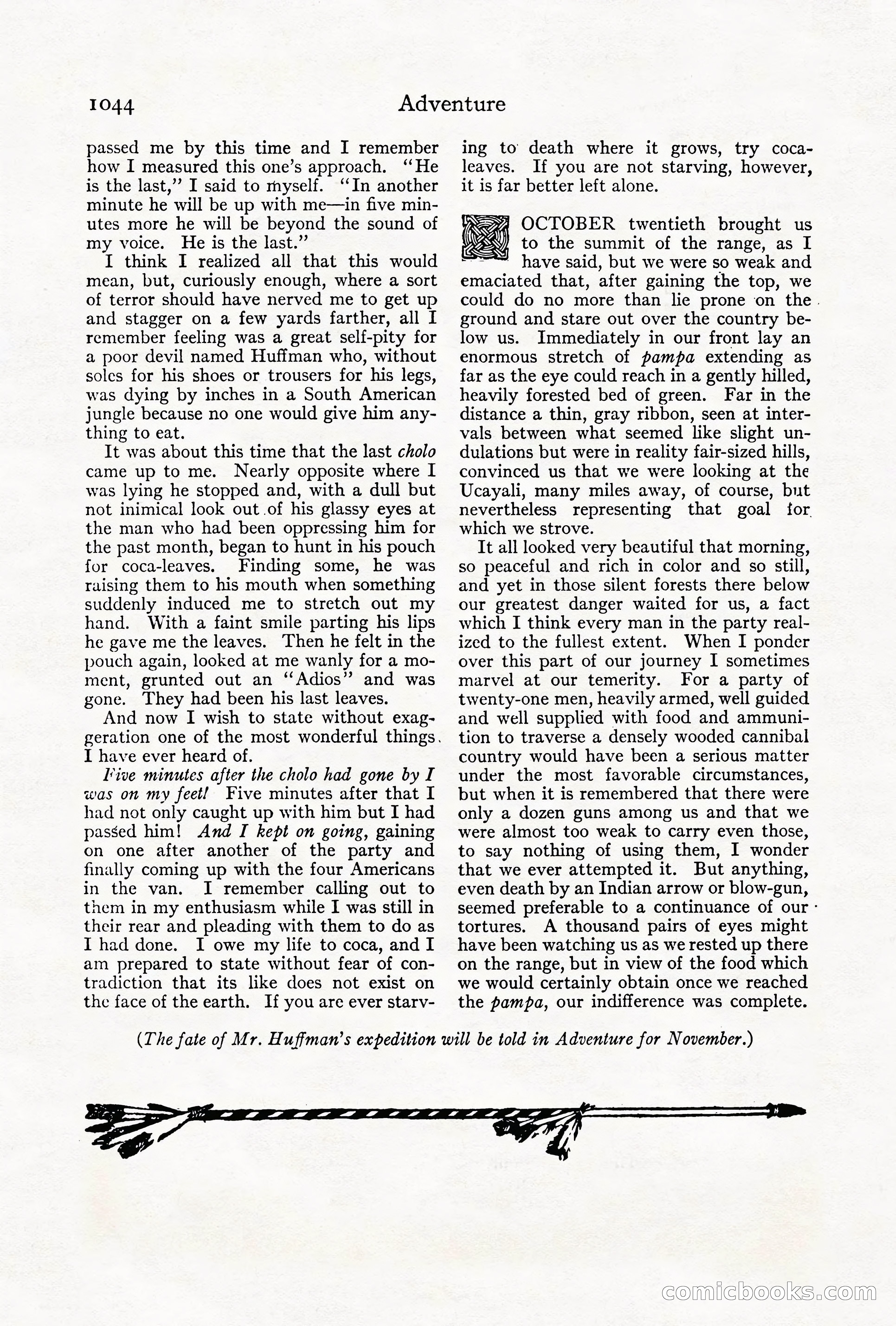 Adventure Magazine Cover, October 1911 — page 98 of 196