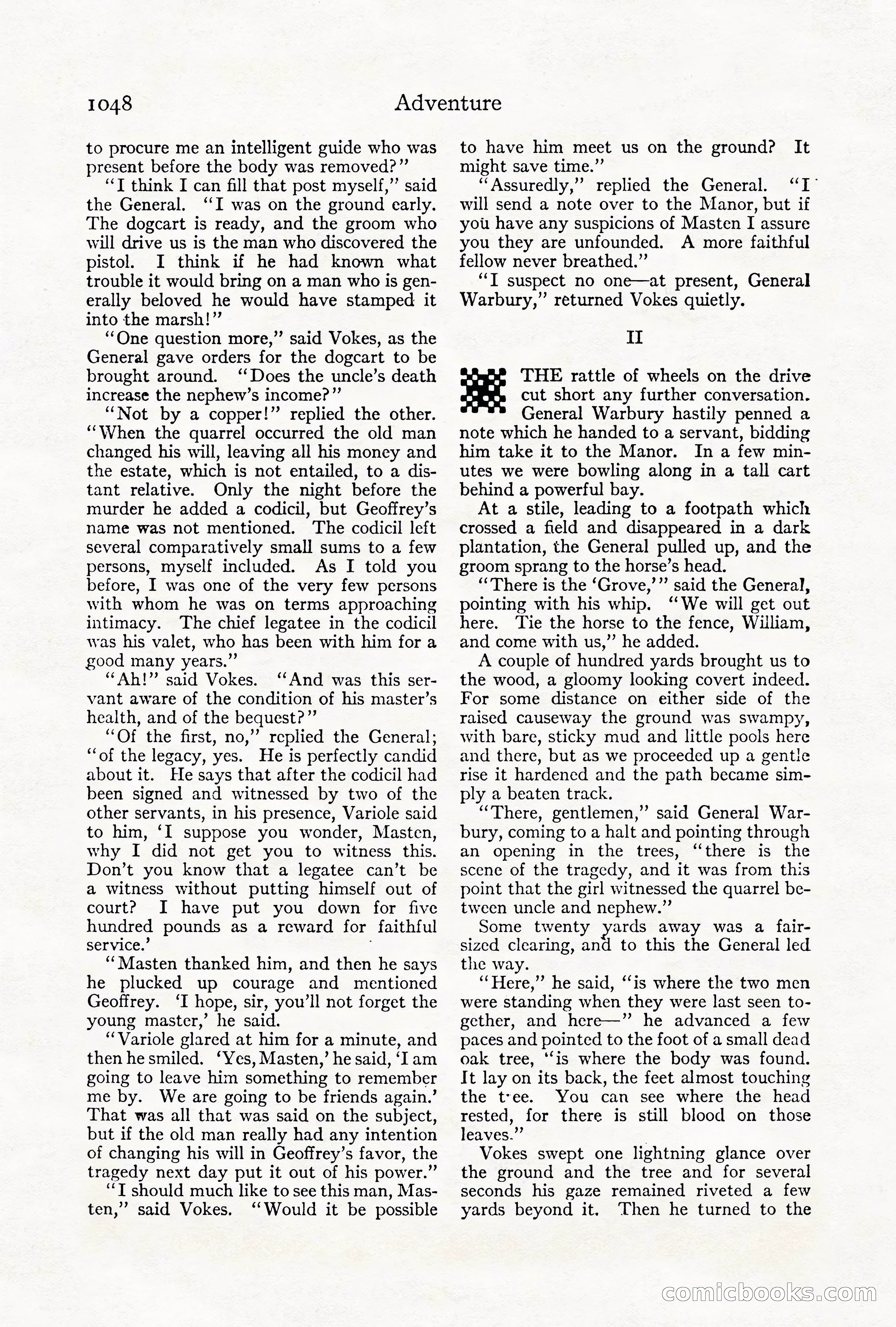 Adventure Magazine Cover, October 1911 — page 102 of 196