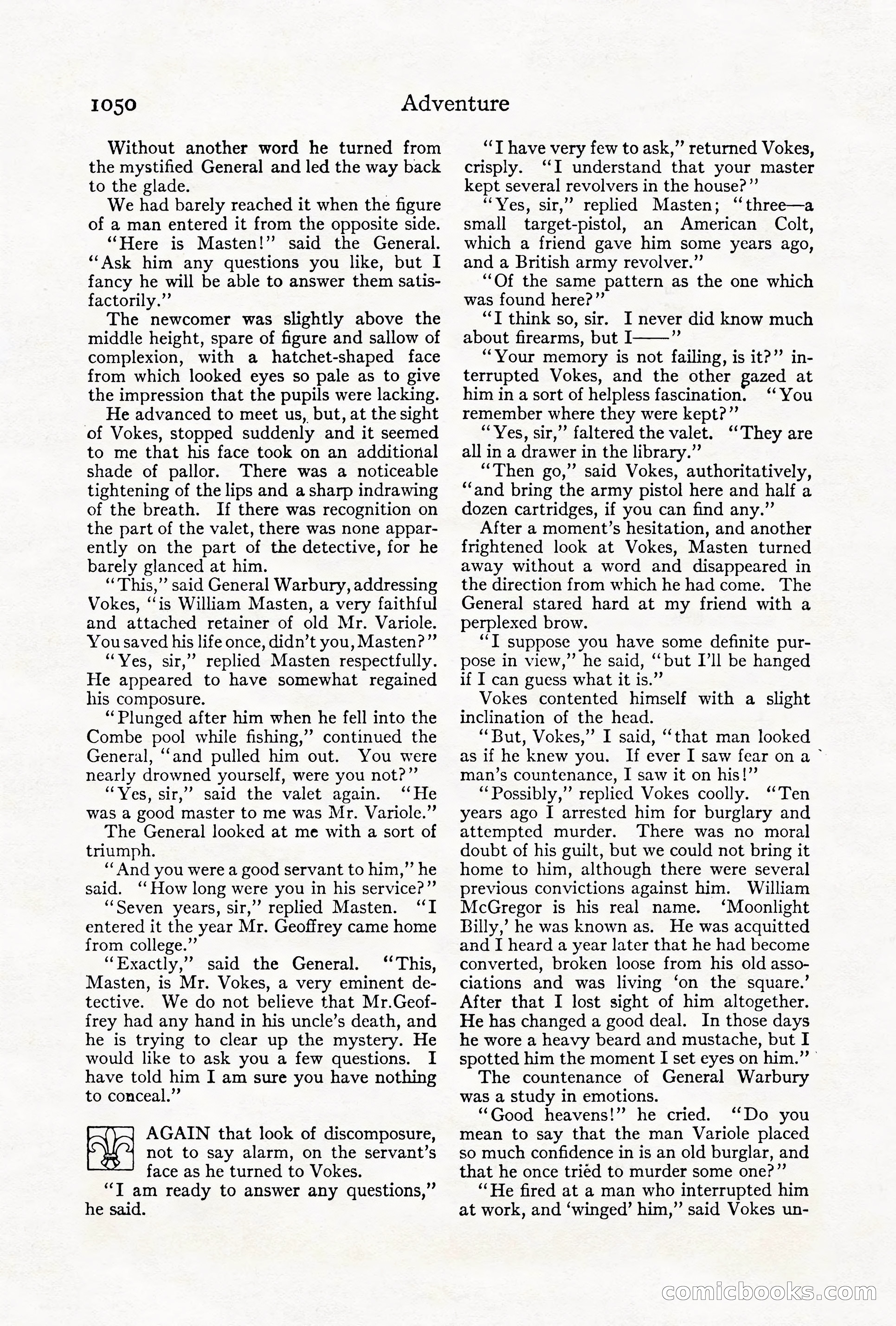 Adventure Magazine Cover, October 1911 — page 104 of 196