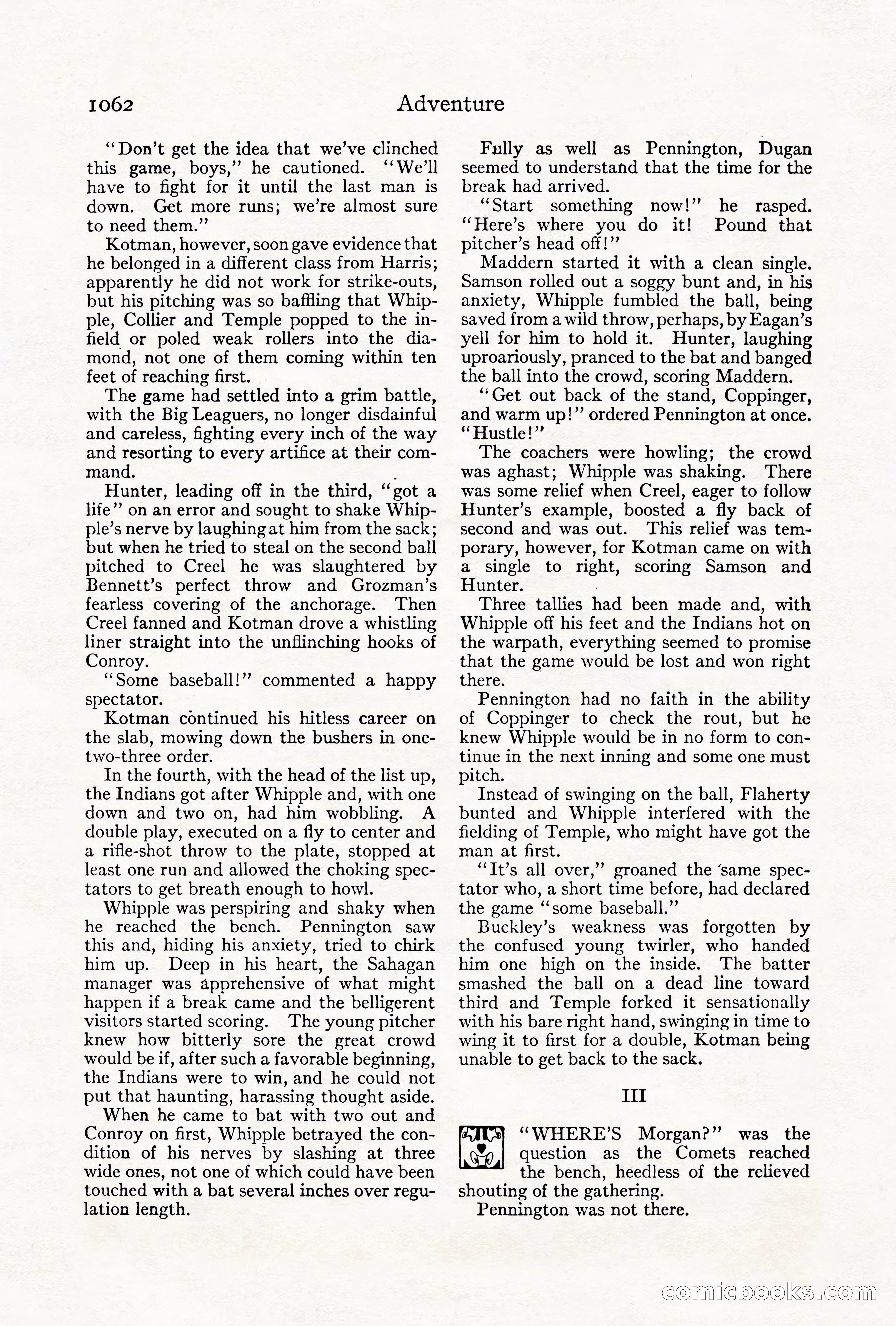 Adventure Magazine Cover, October 1911 — page 116 of 196