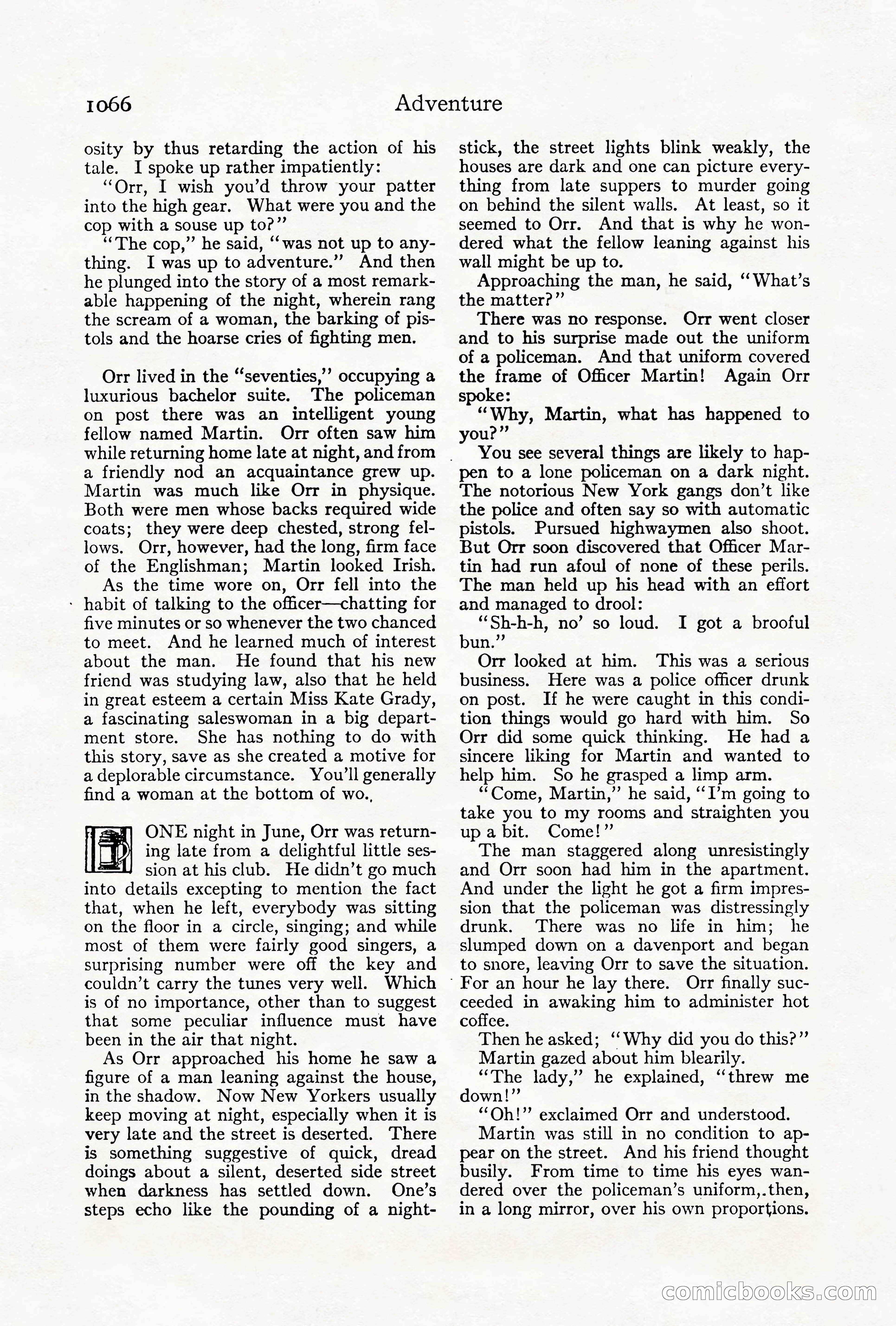 Adventure Magazine Cover, October 1911 — page 120 of 196