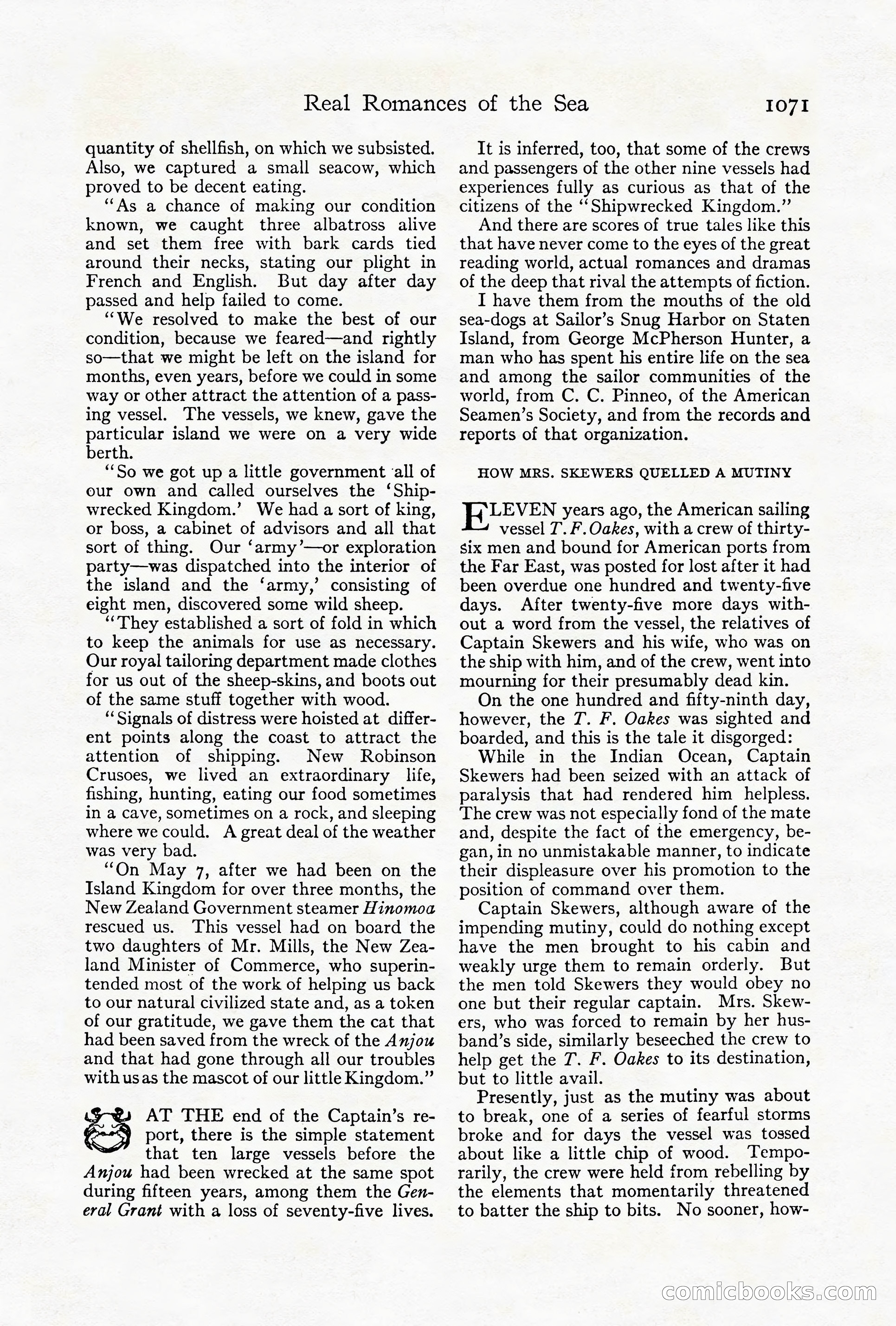 Adventure Magazine Cover, October 1911 — page 125 of 196