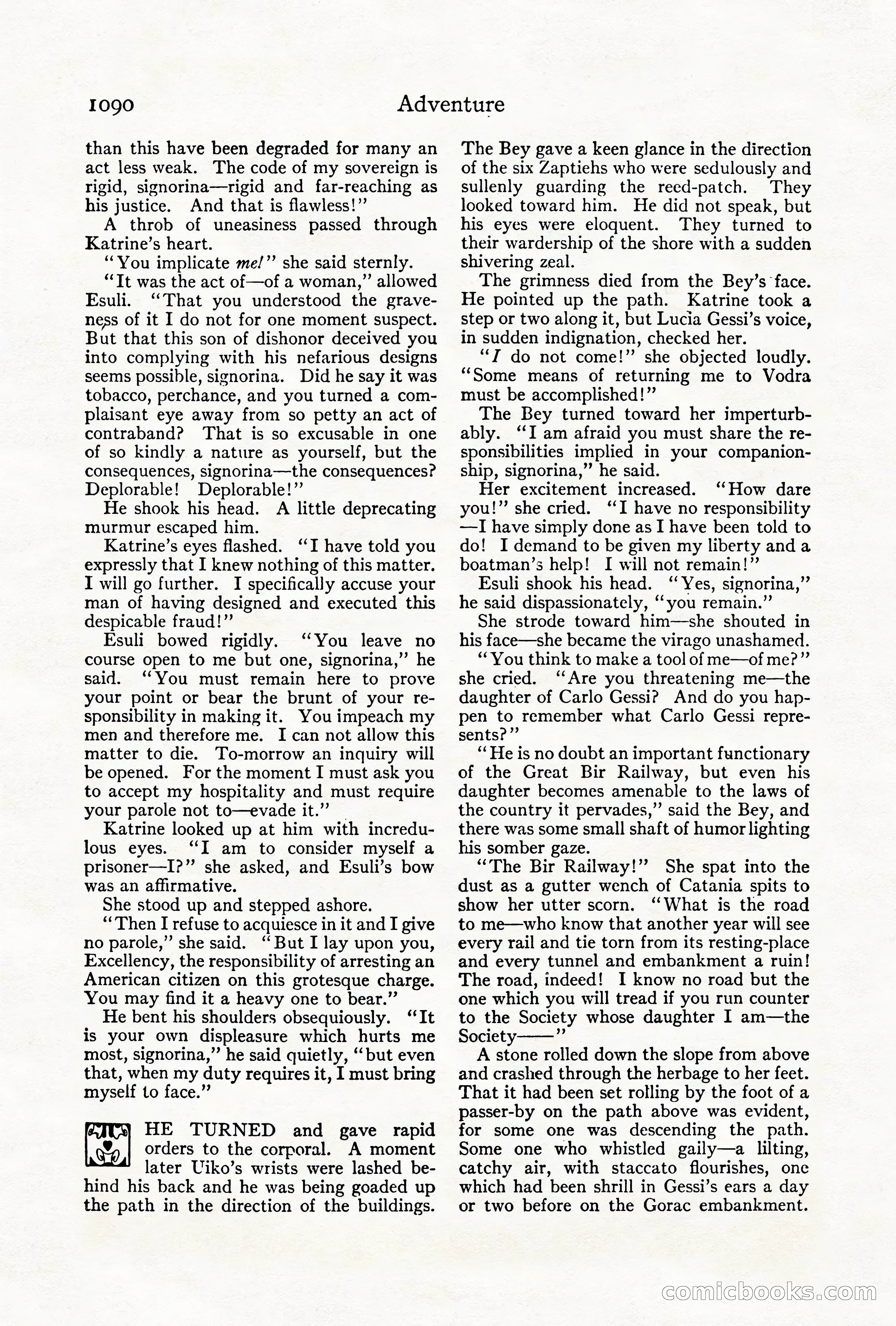 Adventure Magazine Cover, October 1911 — page 144 of 196