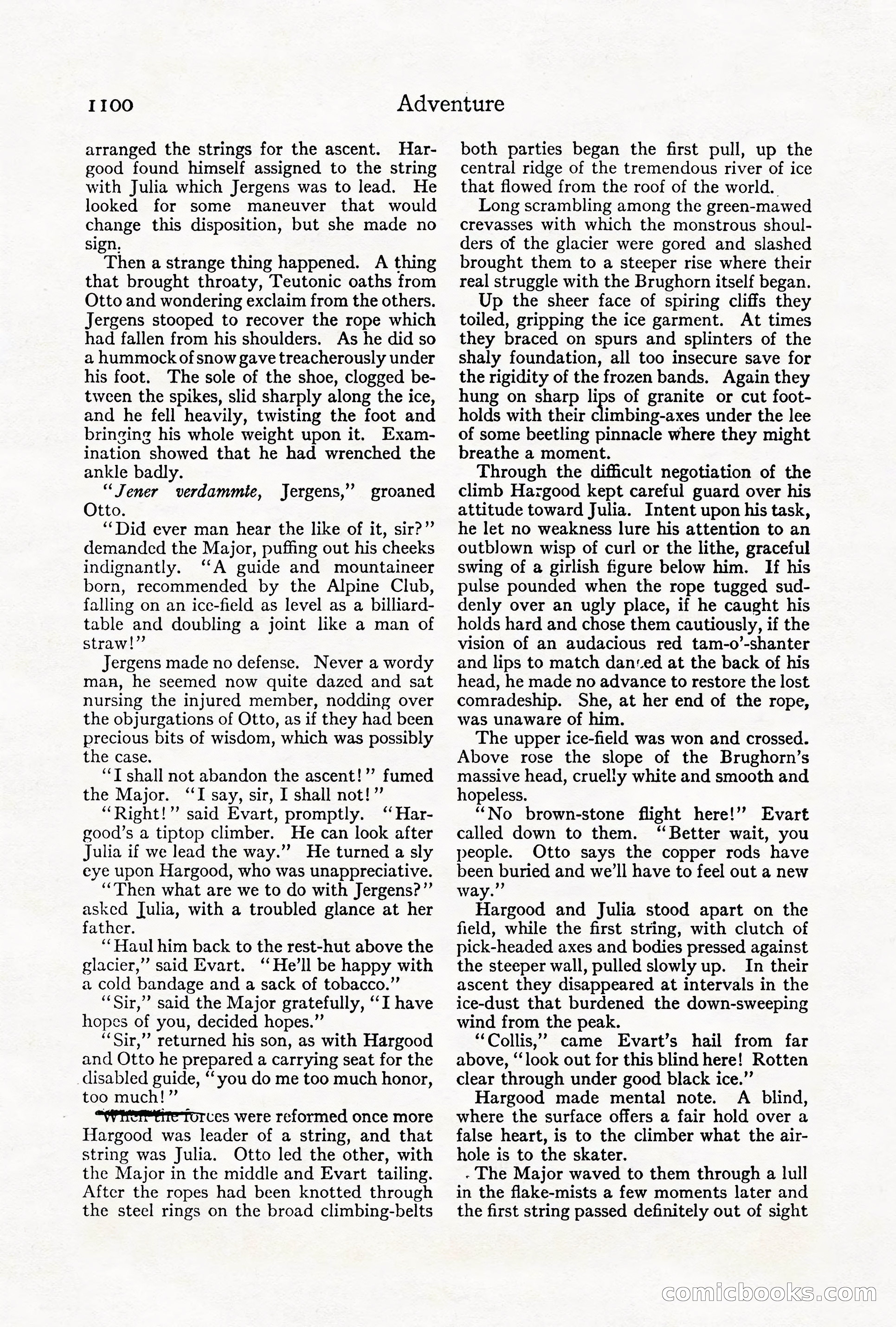 Adventure Magazine Cover, October 1911 — page 154 of 196