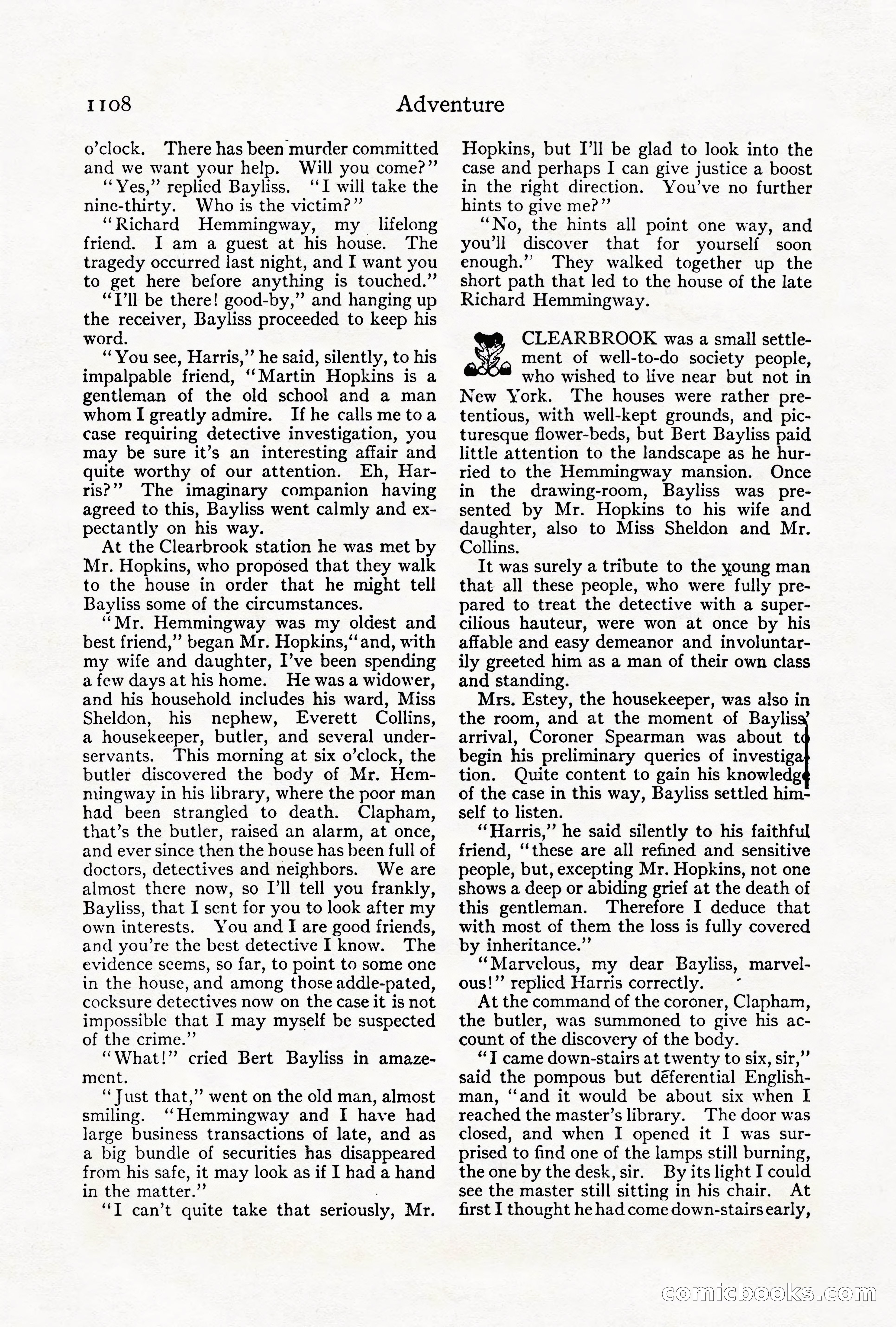 Adventure Magazine Cover, October 1911 — page 162 of 196