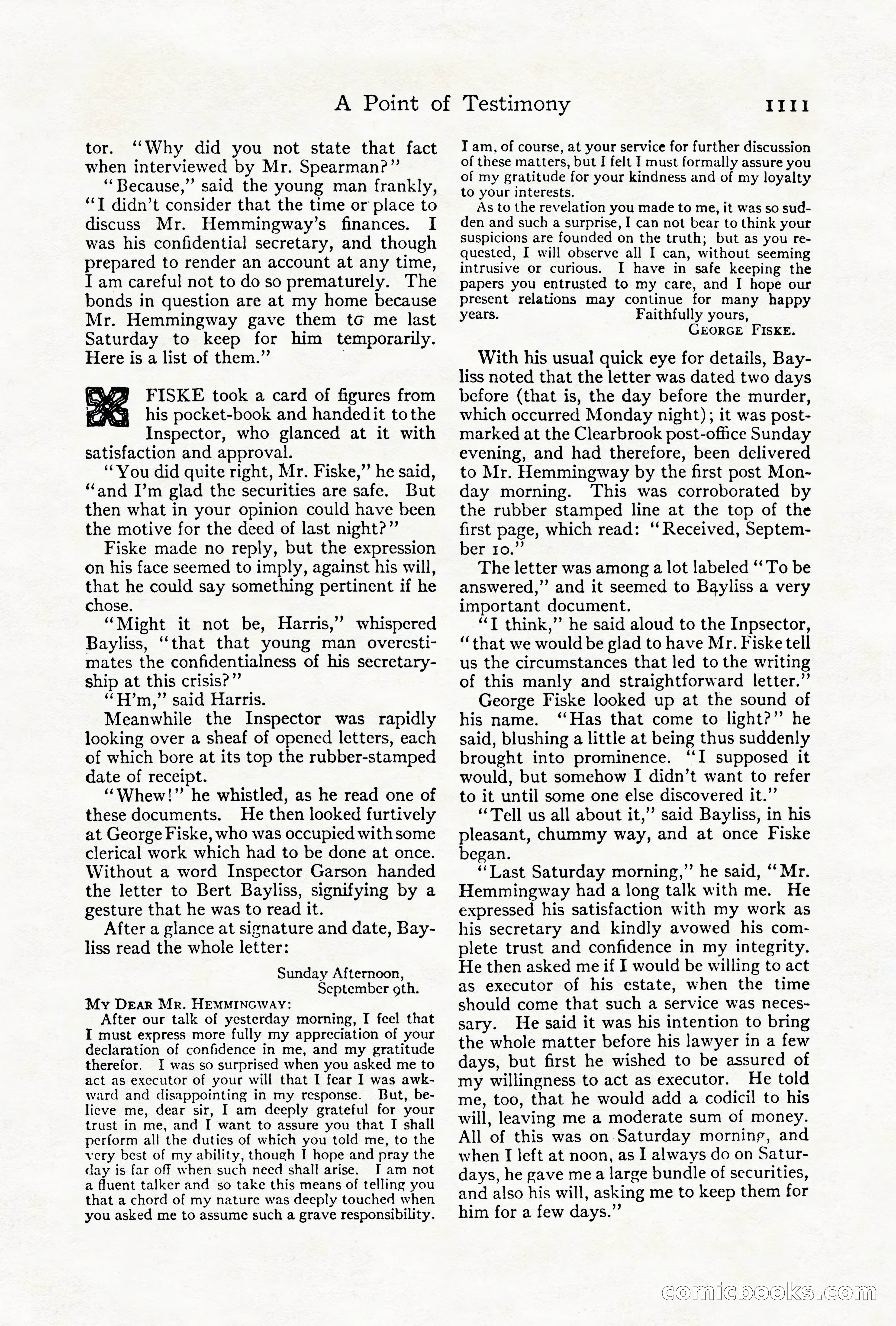 Adventure Magazine Cover, October 1911 — page 165 of 196