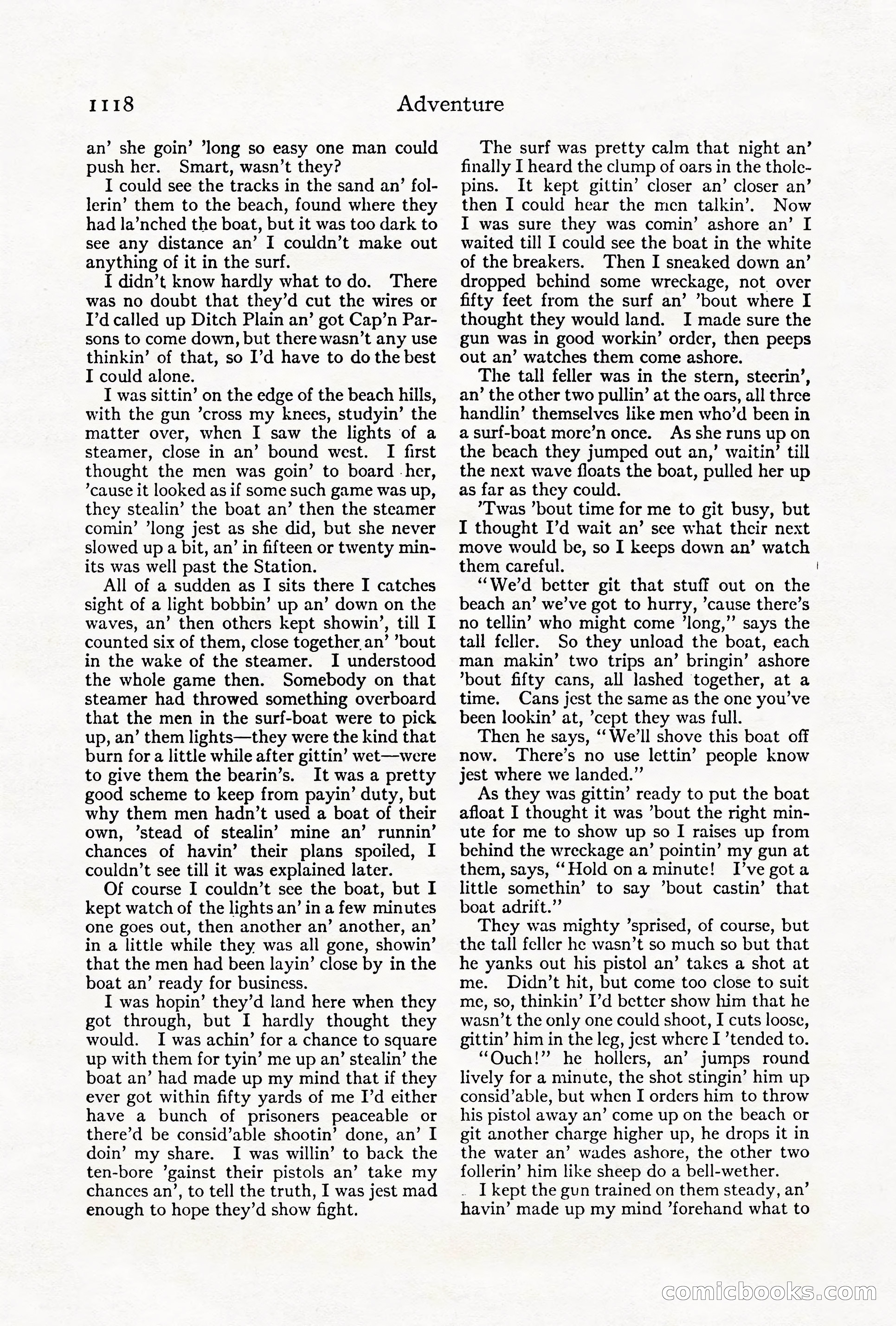 Adventure Magazine Cover, October 1911 — page 172 of 196