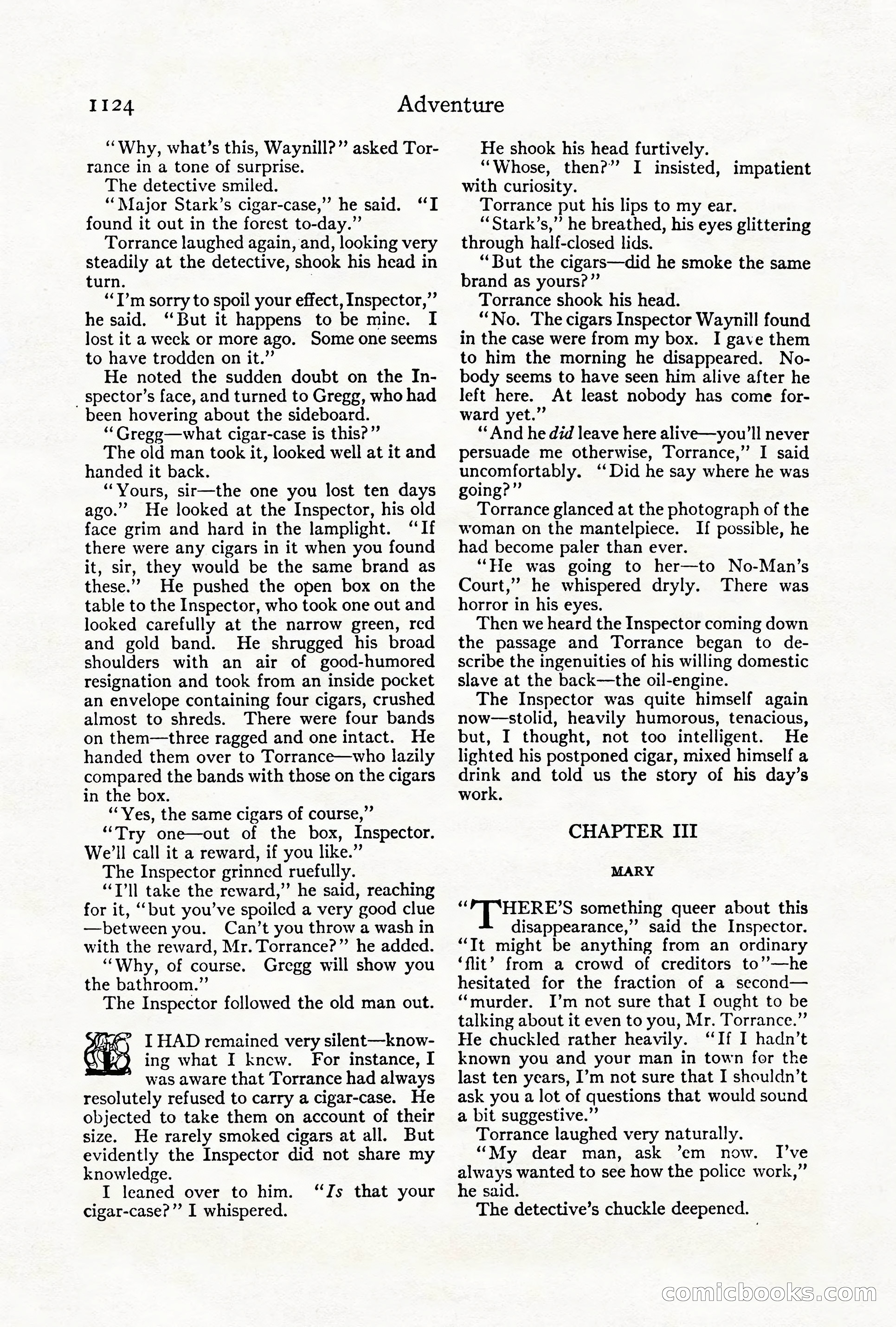 Adventure Magazine Cover, October 1911 — page 178 of 196