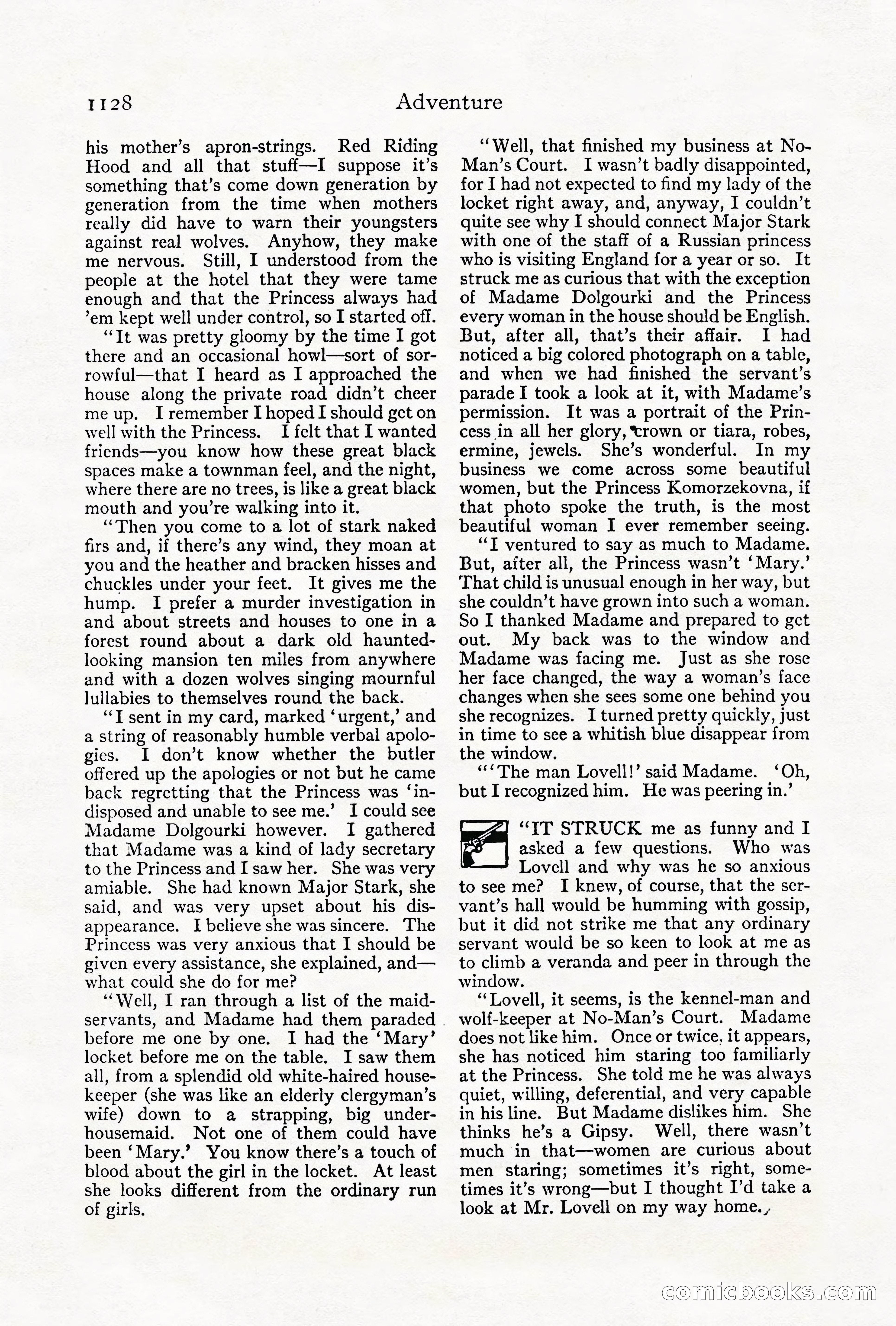 Adventure Magazine Cover, October 1911 — page 182 of 196