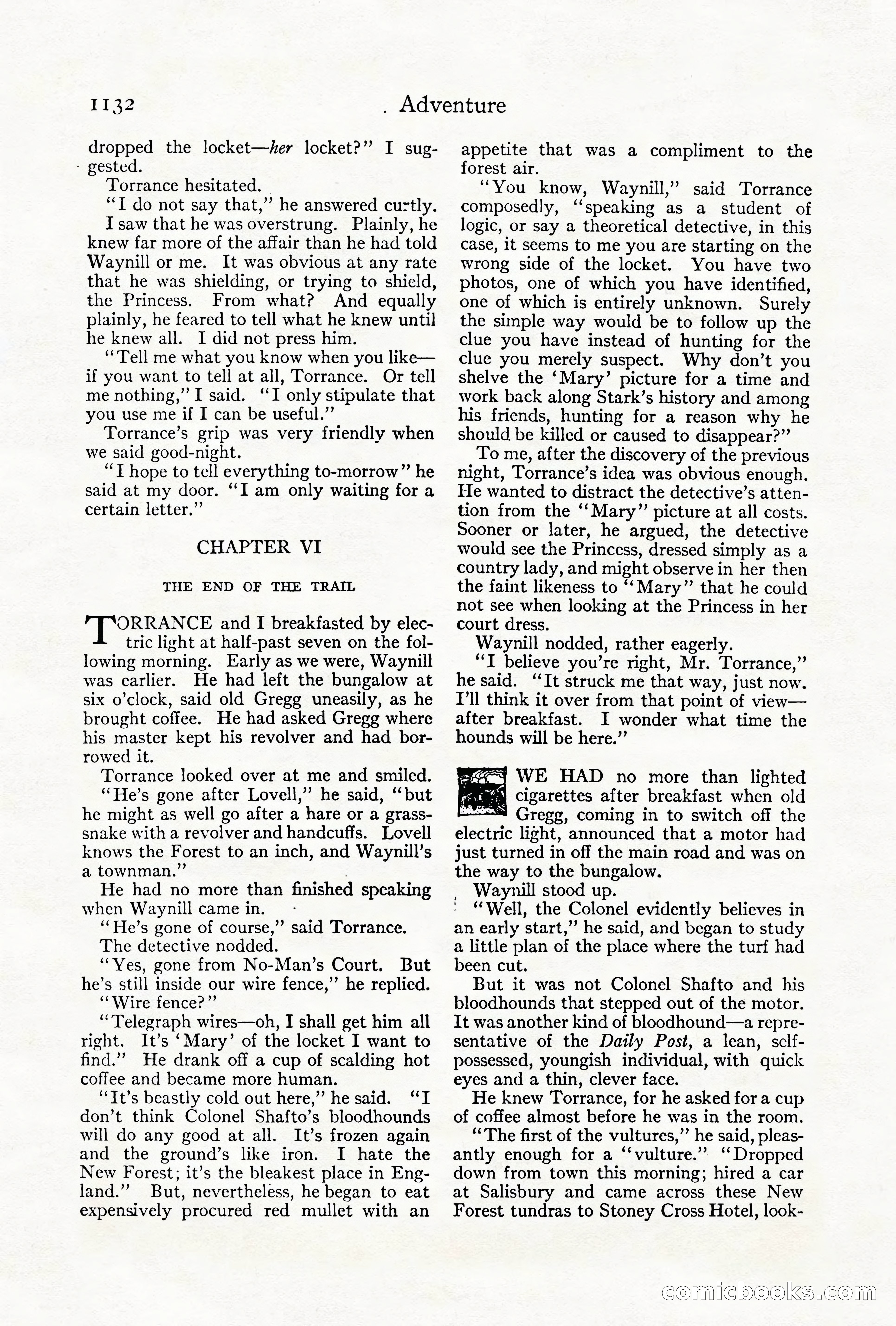 Adventure Magazine Cover, October 1911 — page 186 of 196