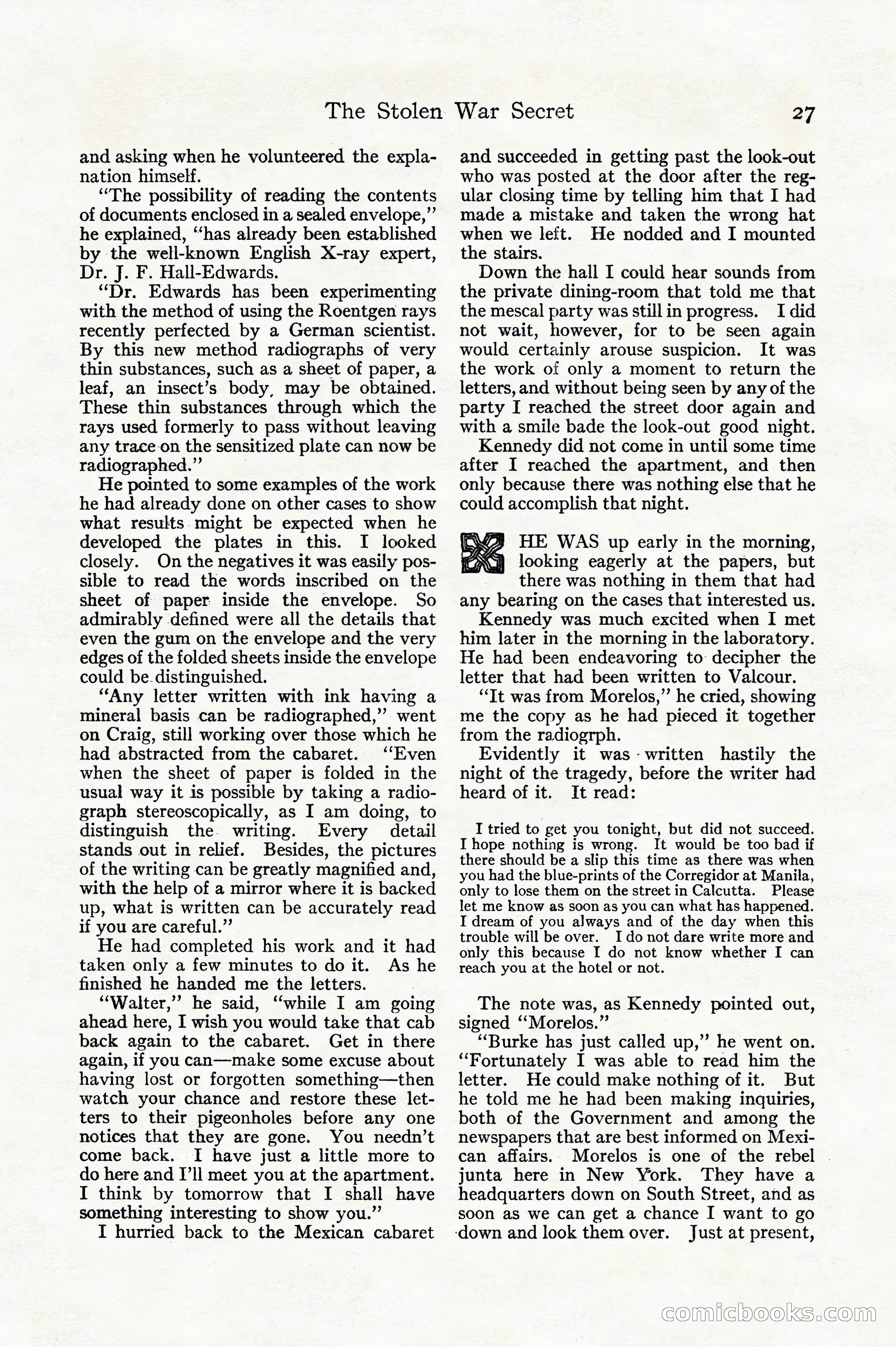 Adventure, December 1914 — page 29 of 228