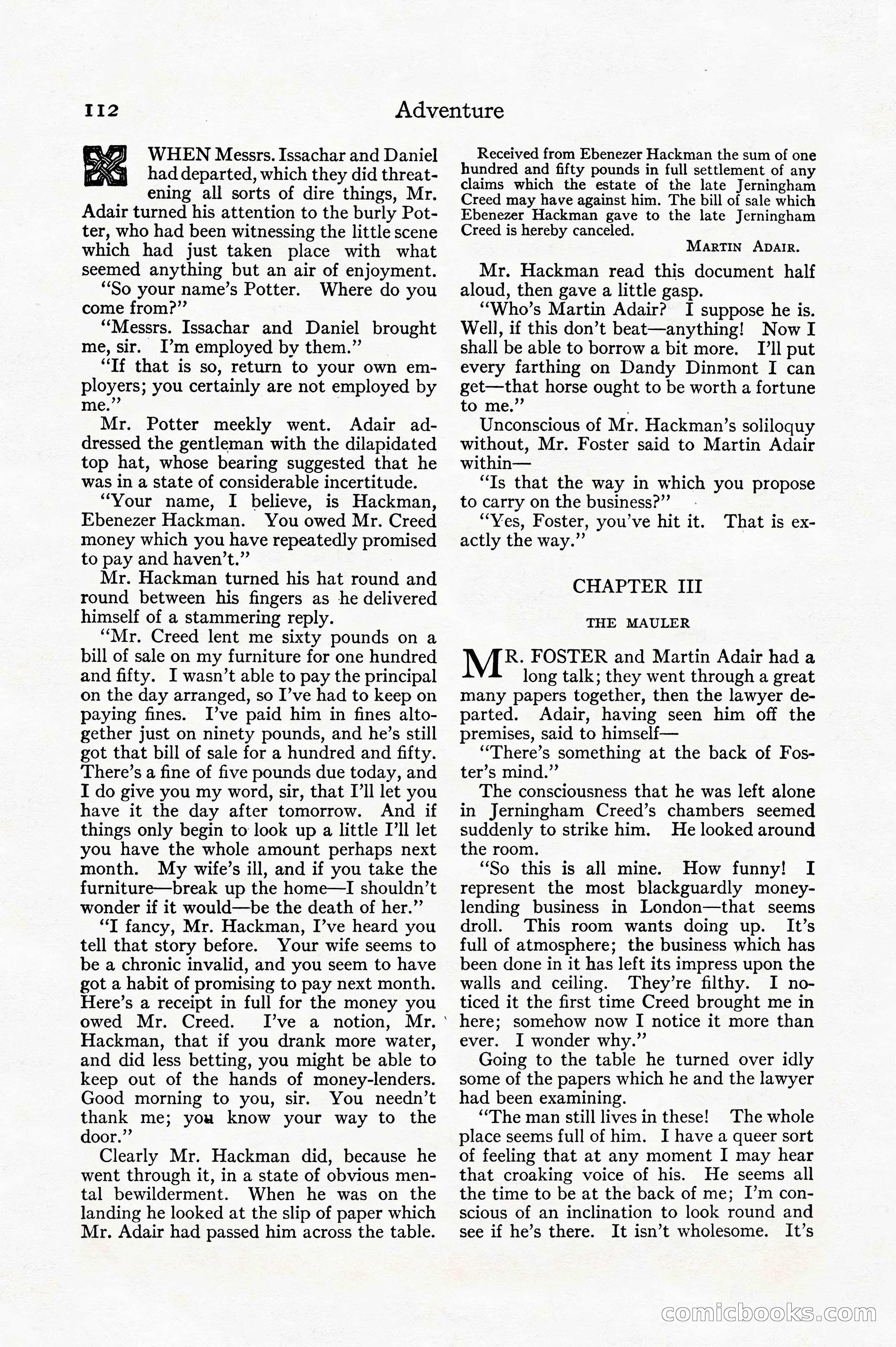 Adventure, December 1914 — page 114 of 228