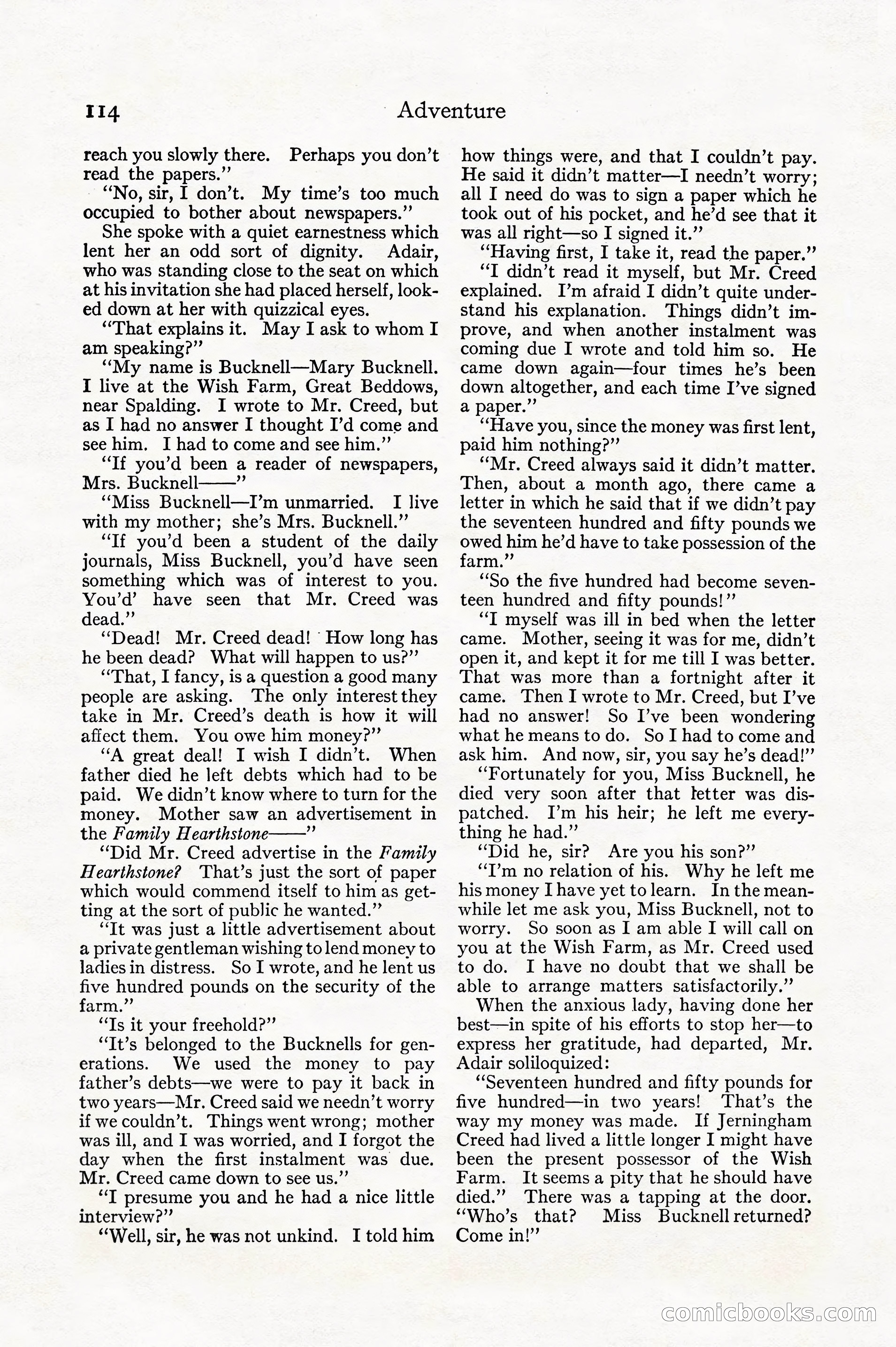 Adventure, December 1914 — page 116 of 228