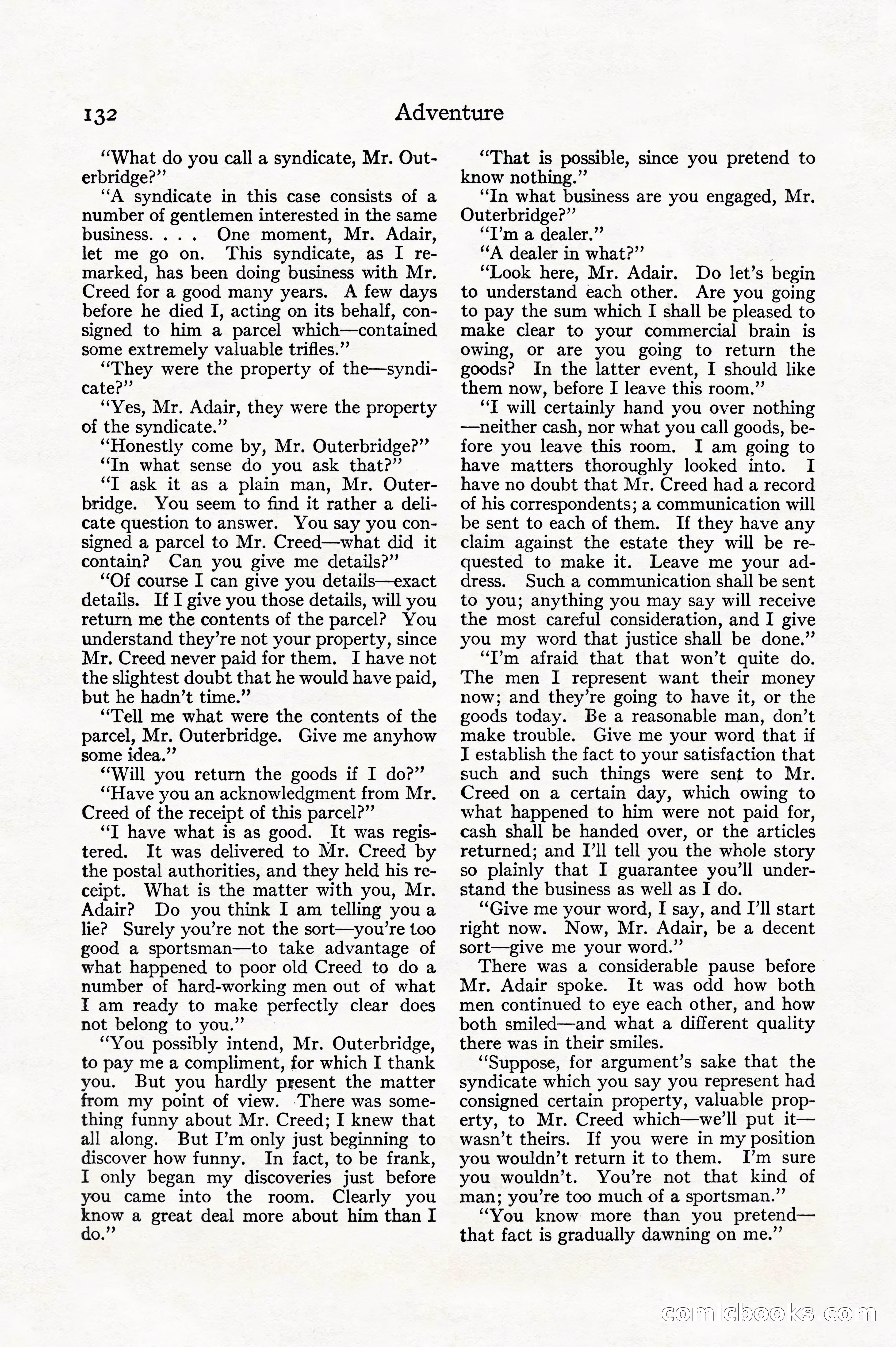 Adventure, December 1914 — page 134 of 228