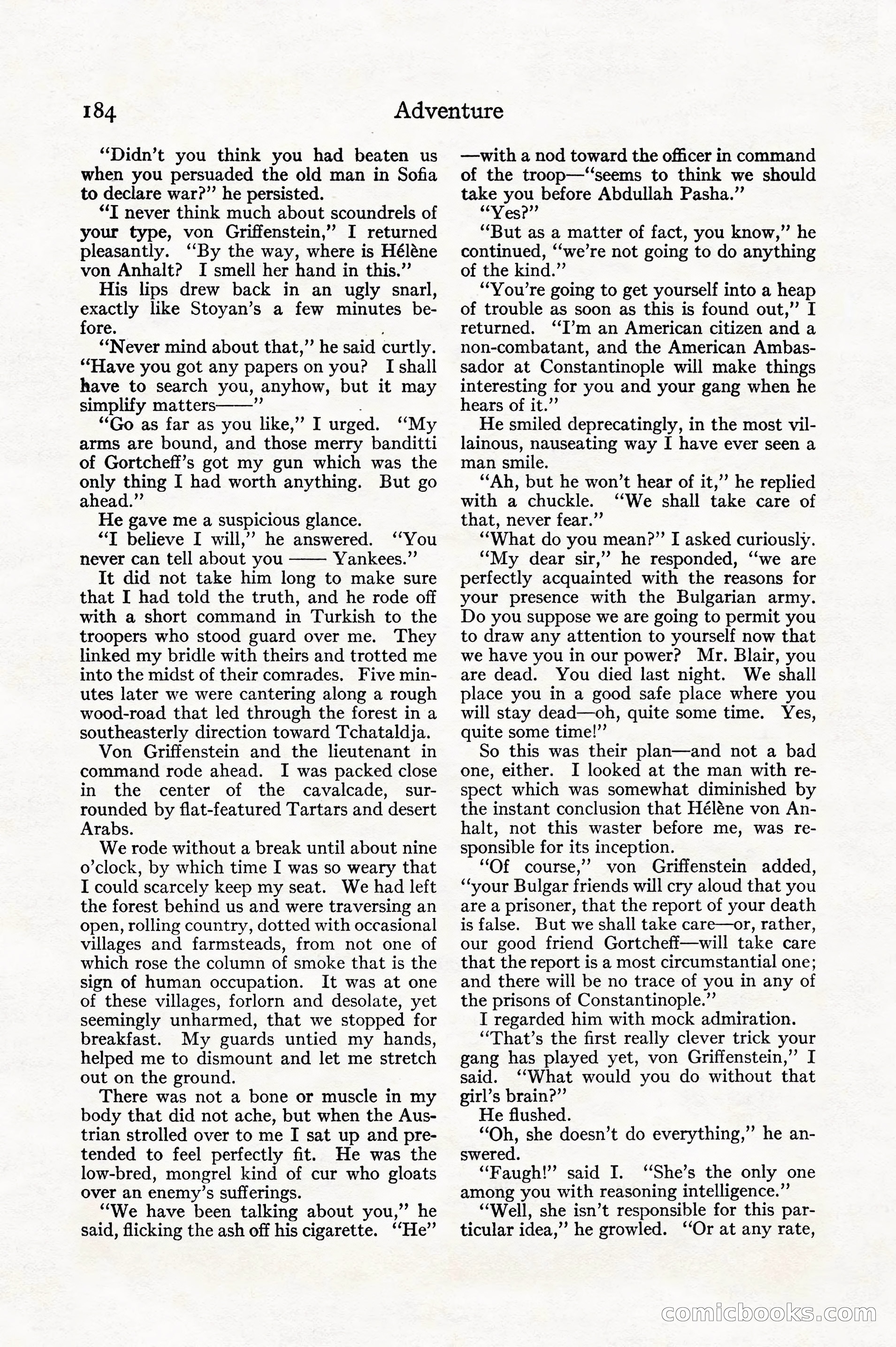 Adventure, December 1914 — page 186 of 228