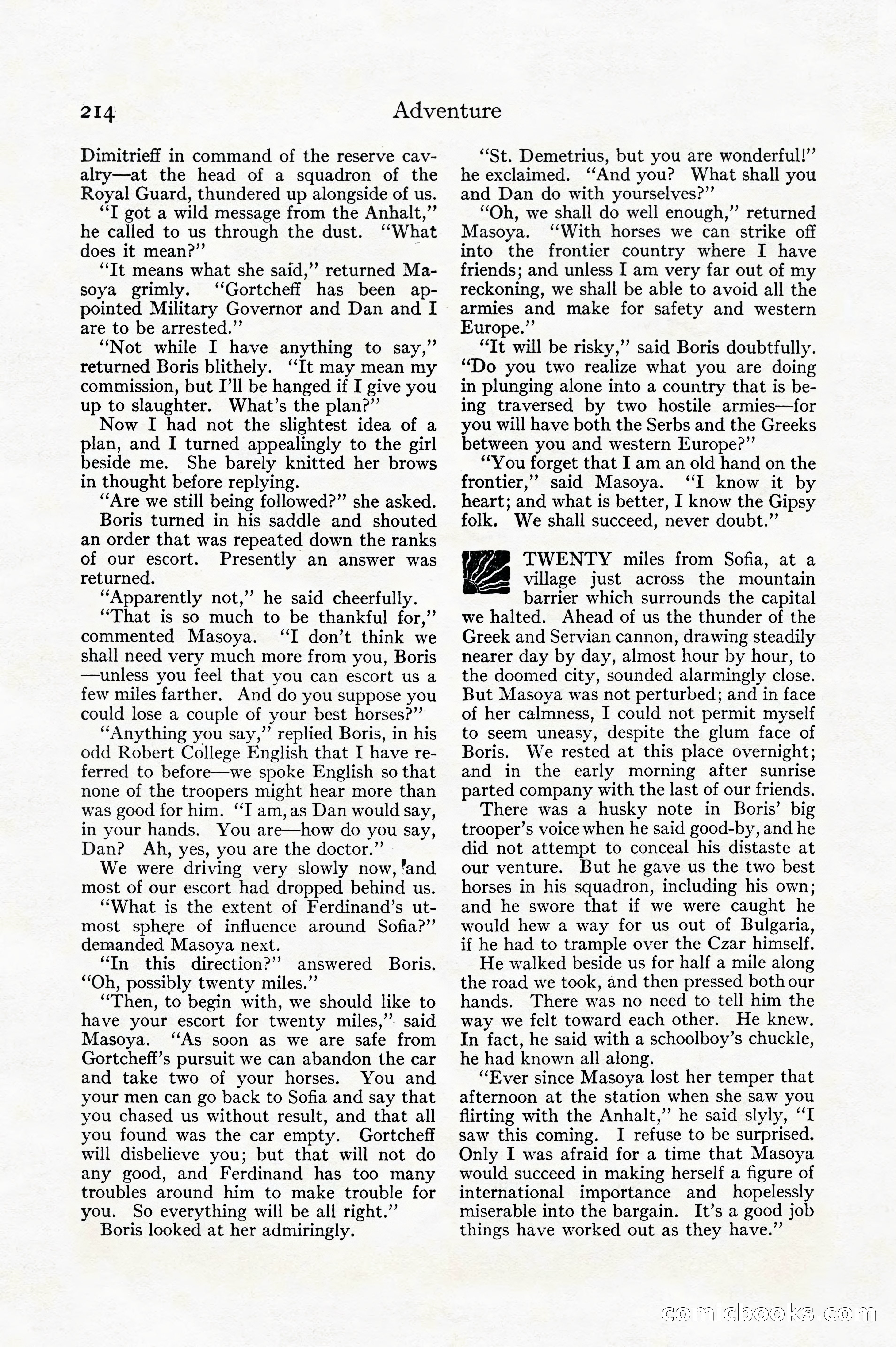 Adventure, December 1914 — page 216 of 228