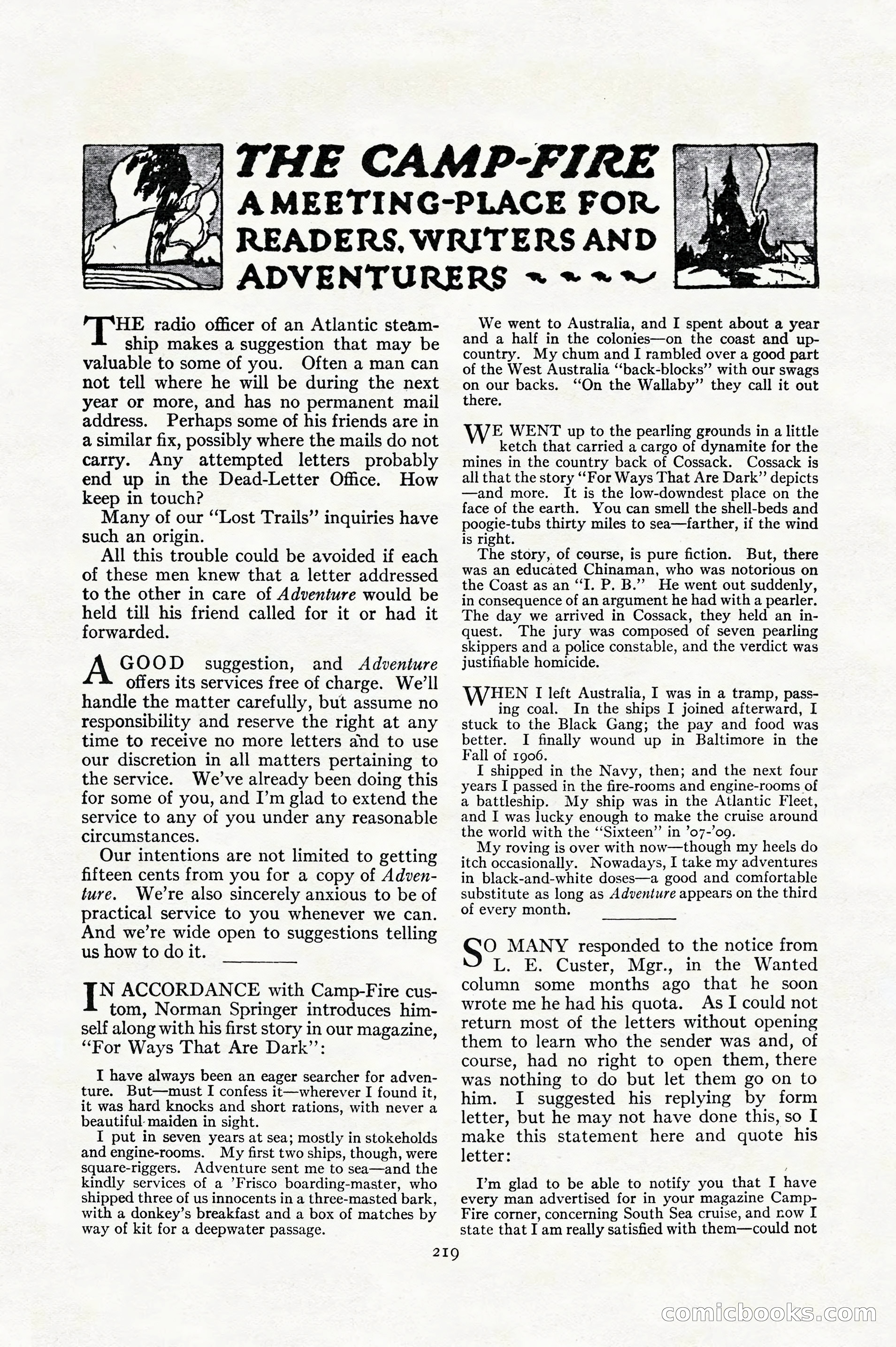 Adventure, December 1914 — page 221 of 228