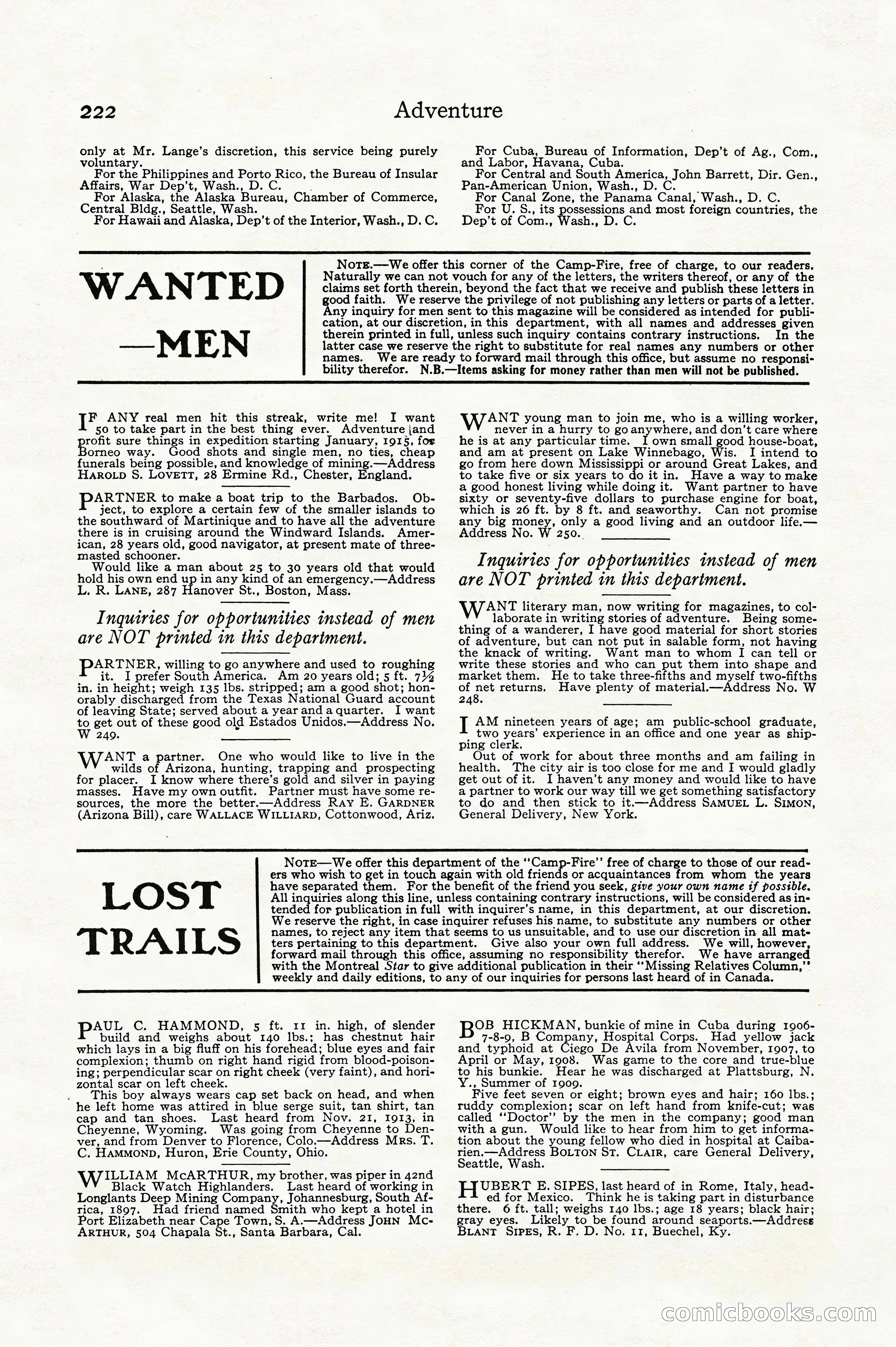 Adventure, December 1914 — page 224 of 228