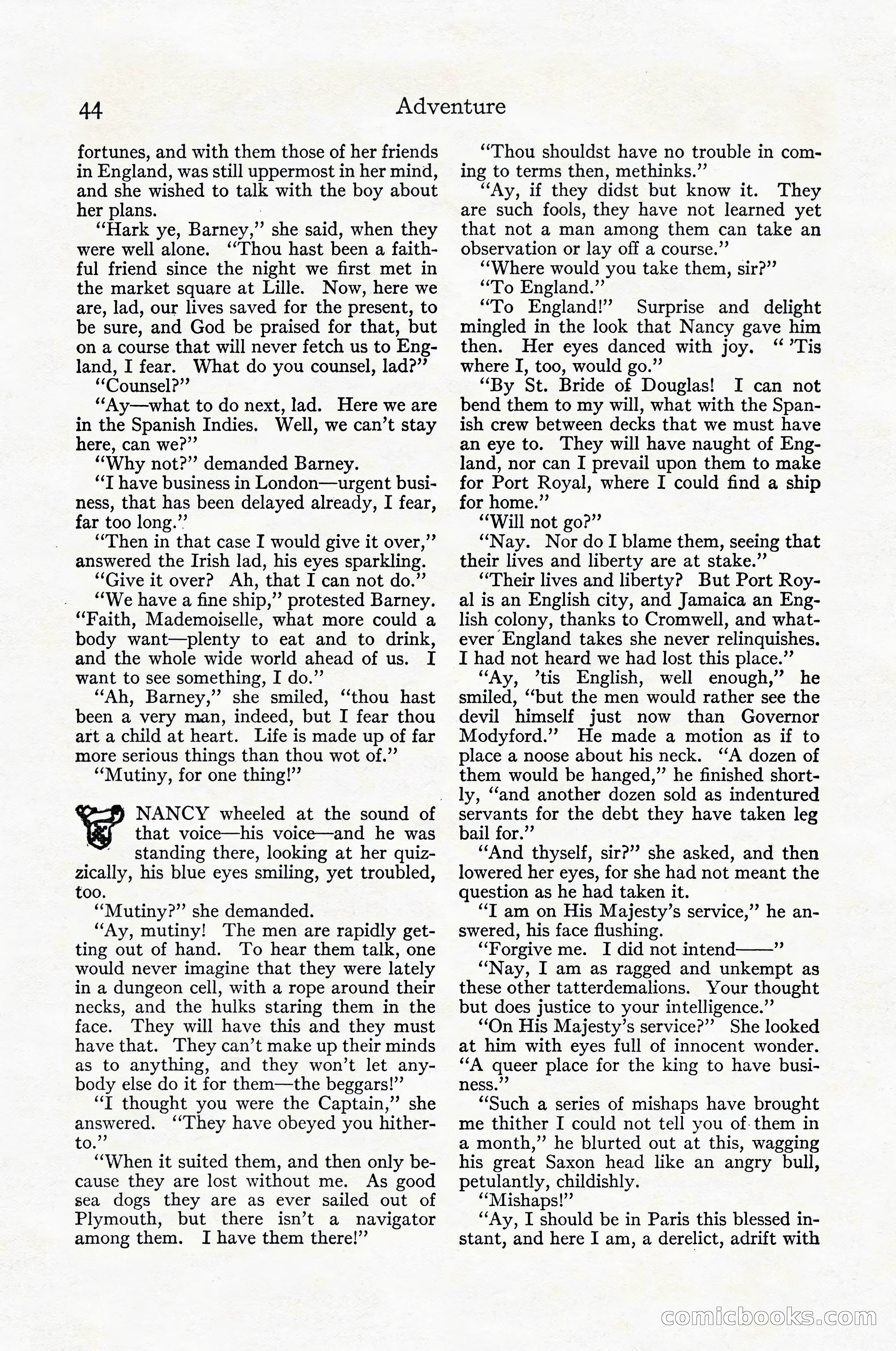 Adventure Magazine Cover, April 1916 — page 46 of 228