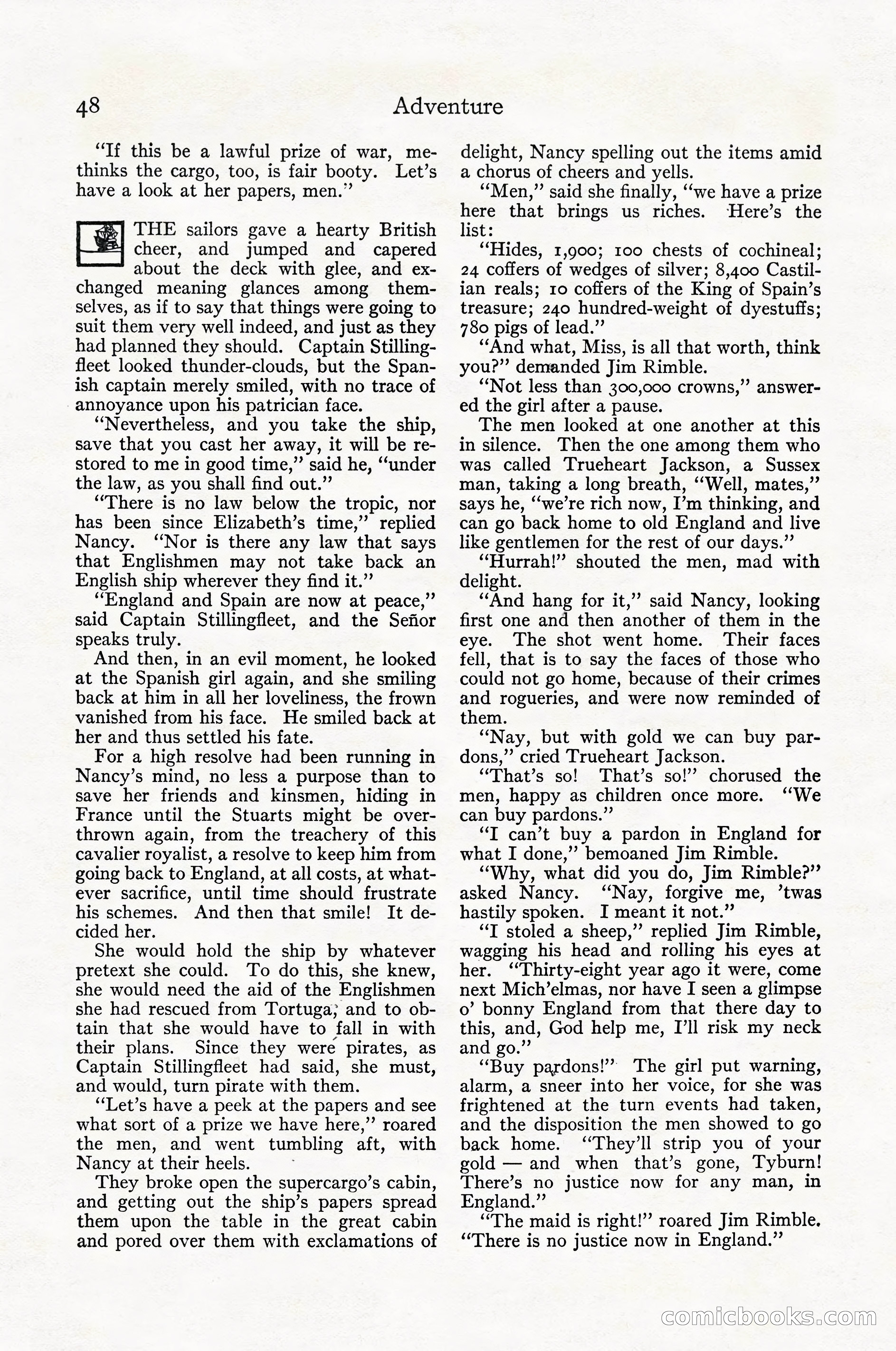Adventure Magazine Cover, April 1916 — page 50 of 228