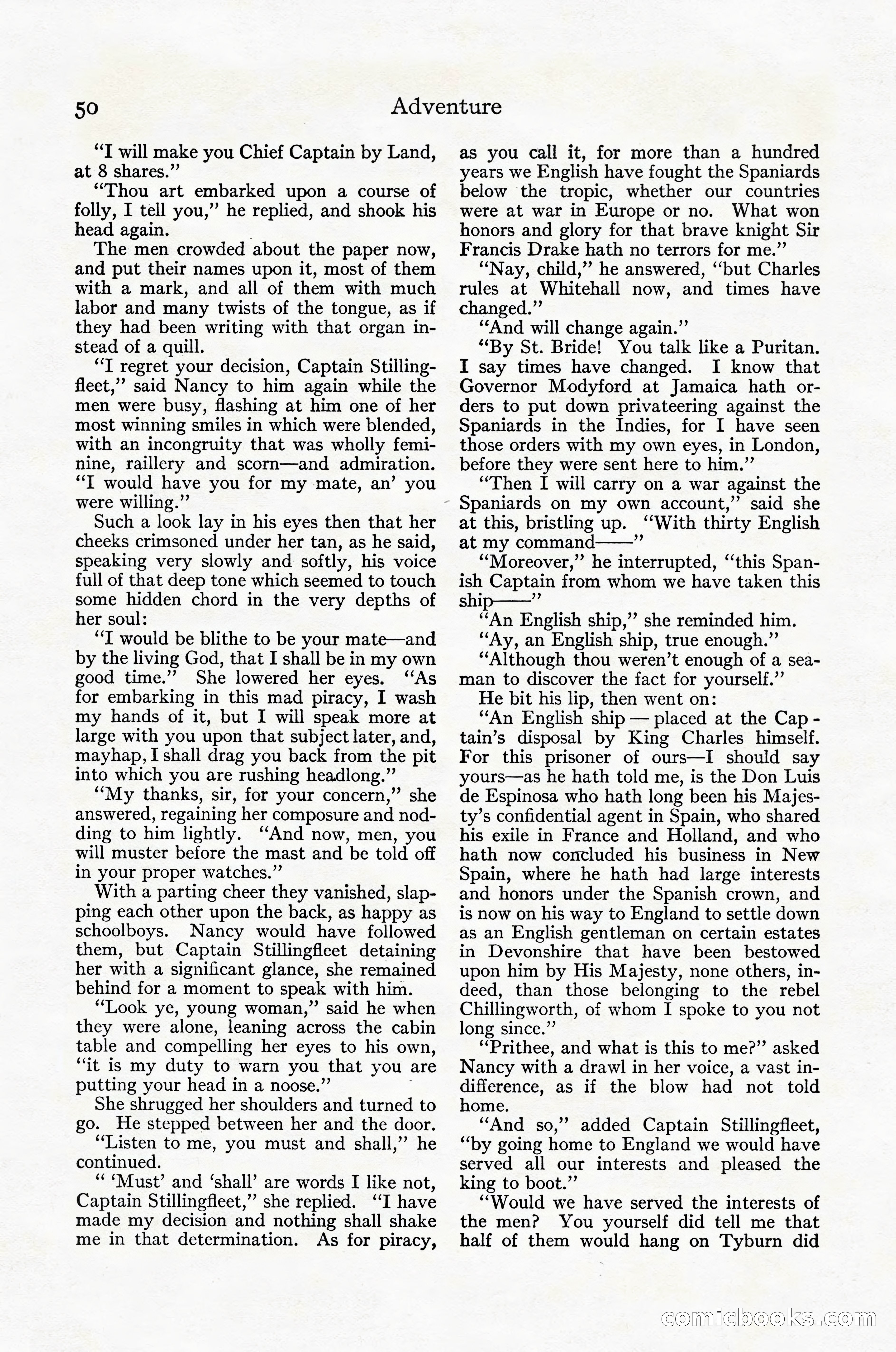 Adventure Magazine Cover, April 1916 — page 52 of 228