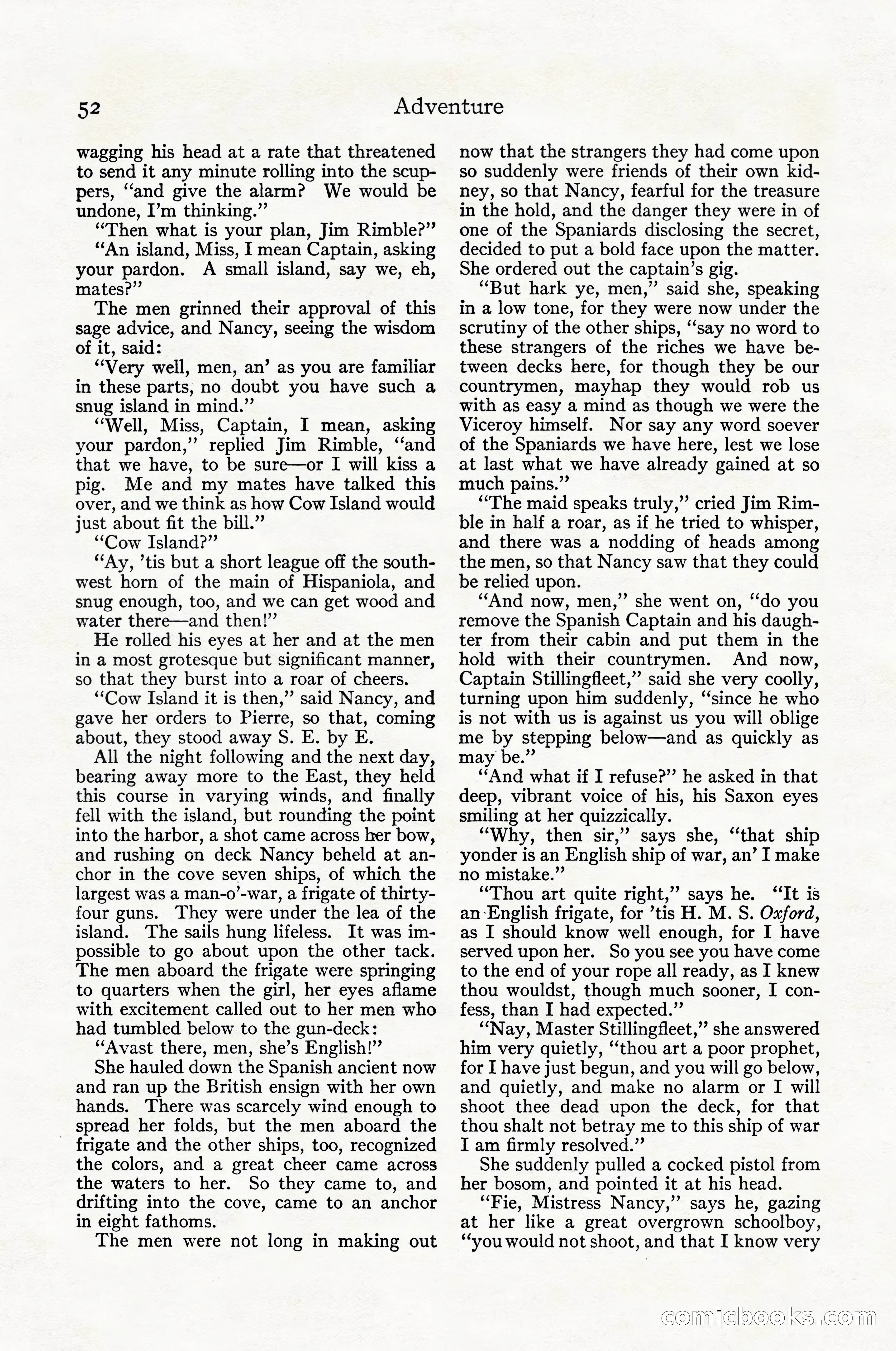 Adventure Magazine Cover, April 1916 — page 54 of 228